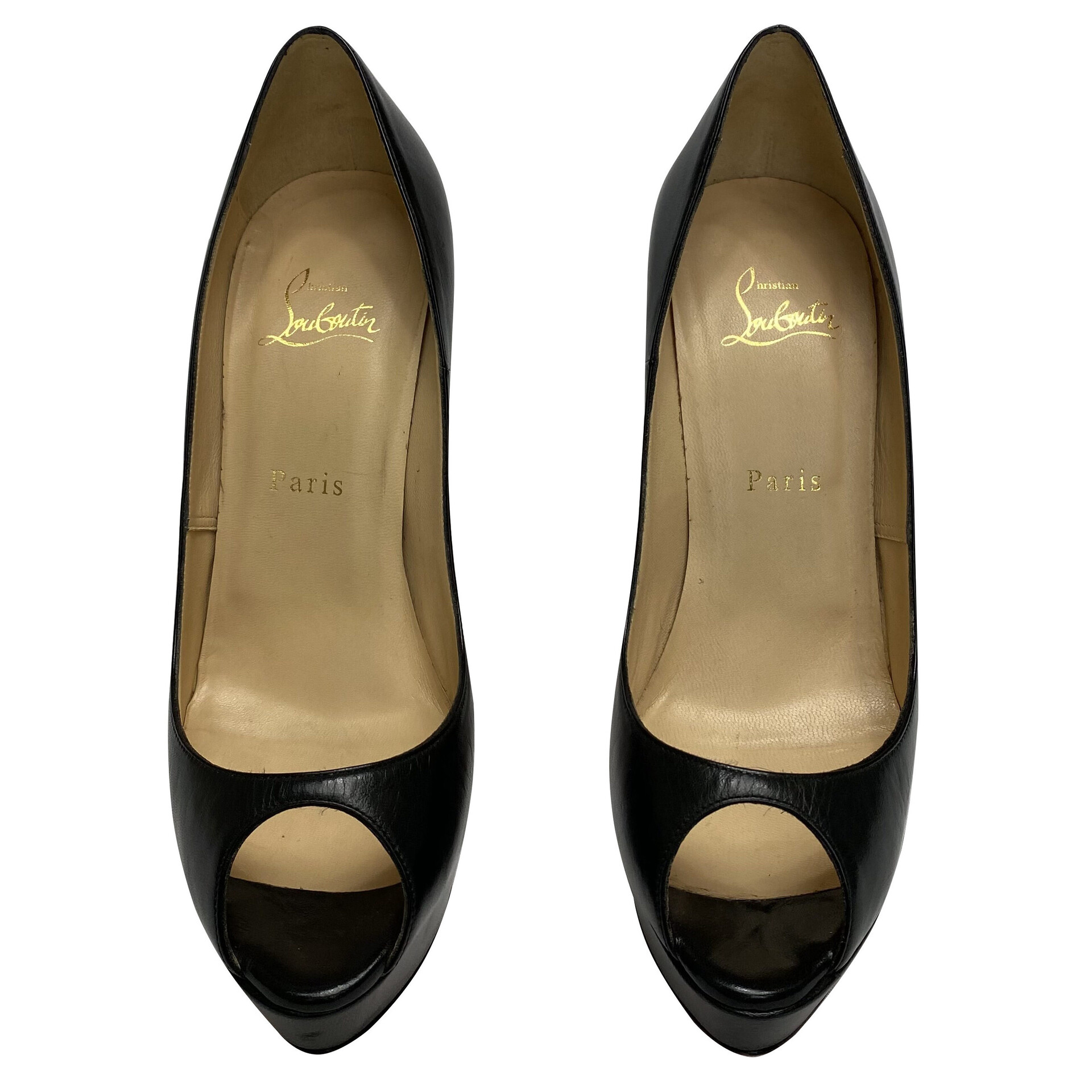 Peep Toe Christian Louboutin Preto