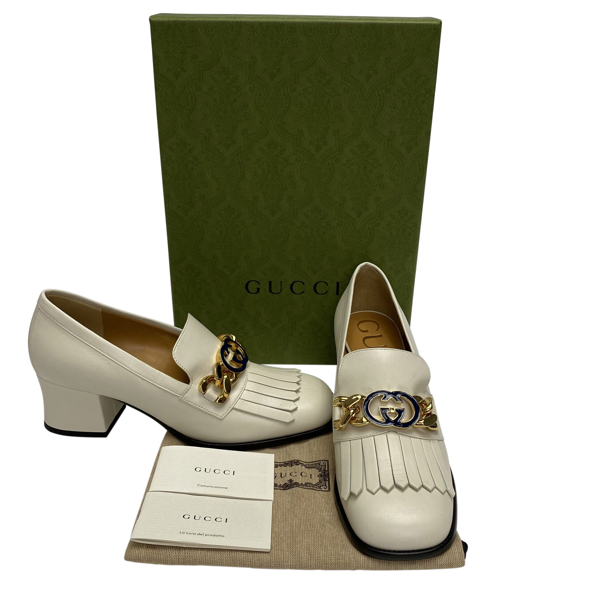 Mocassim Gucci GG Off White