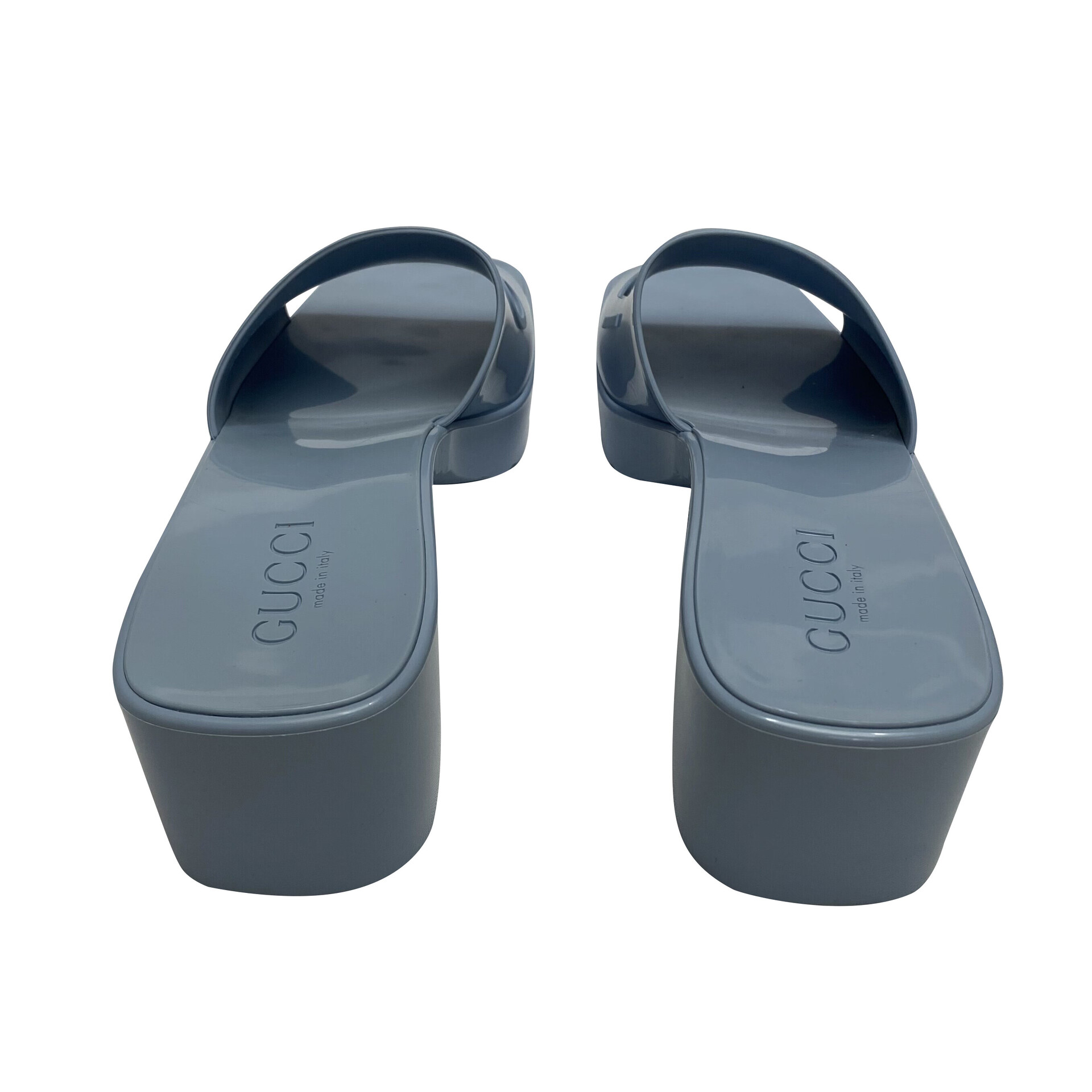 Sandália Gucci Rubber Slides Azul