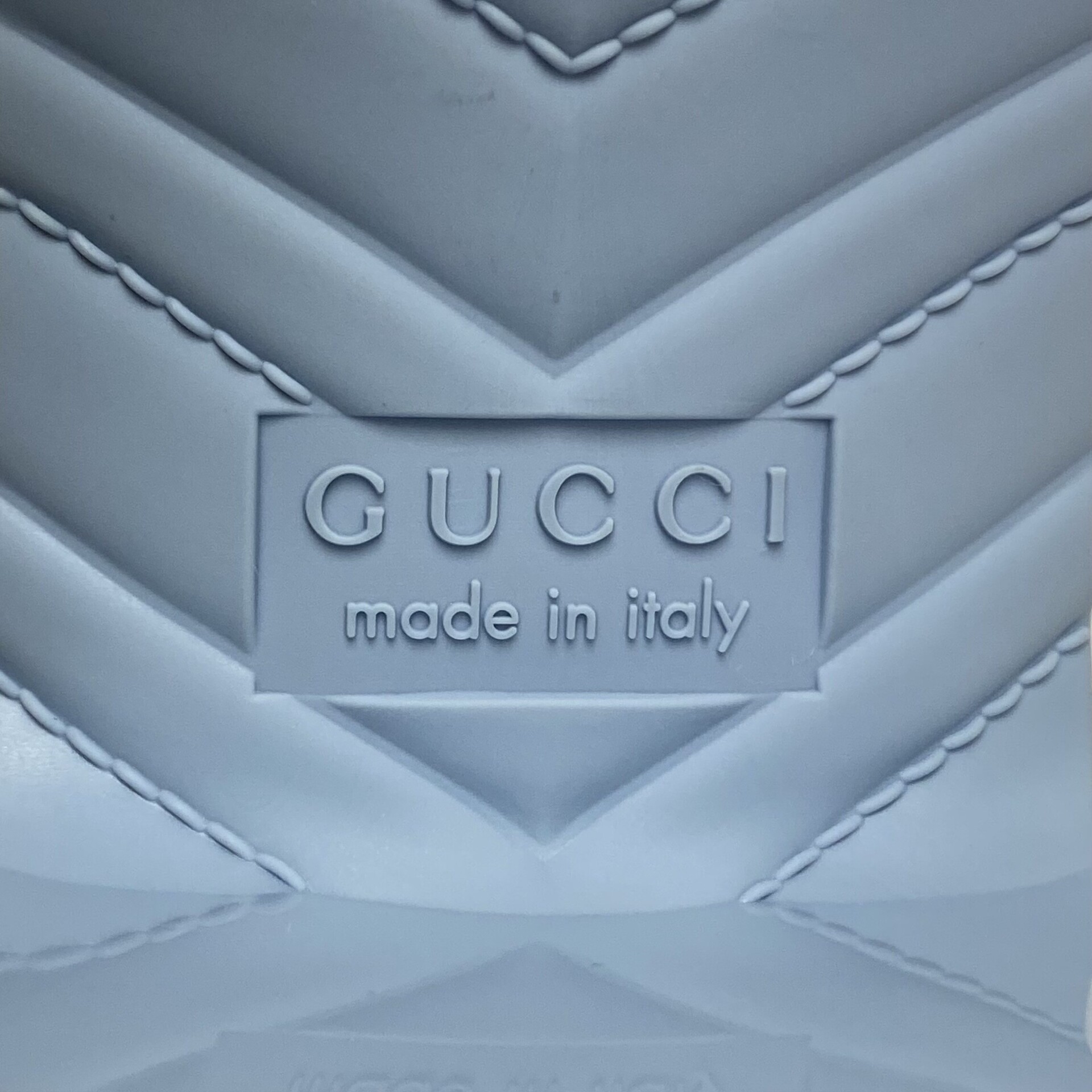 Sandália Gucci Rubber Slides Azul