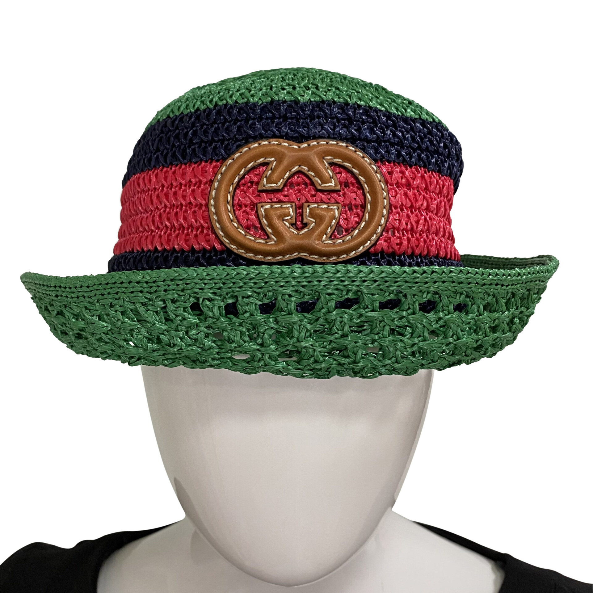 Chapéu Gucci Bucket Tricolor