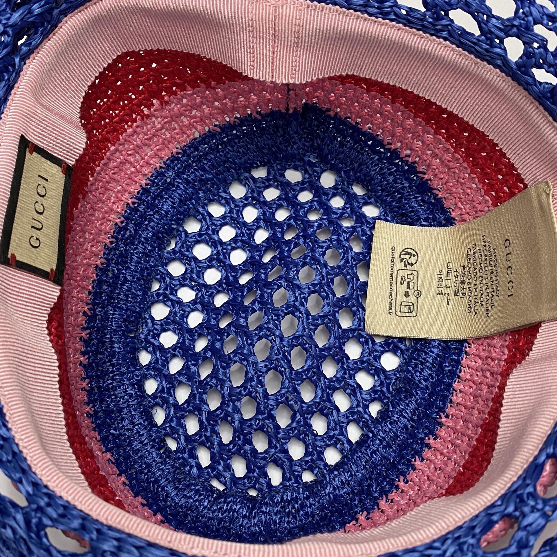 Chapéu Gucci Bucket Tricolor