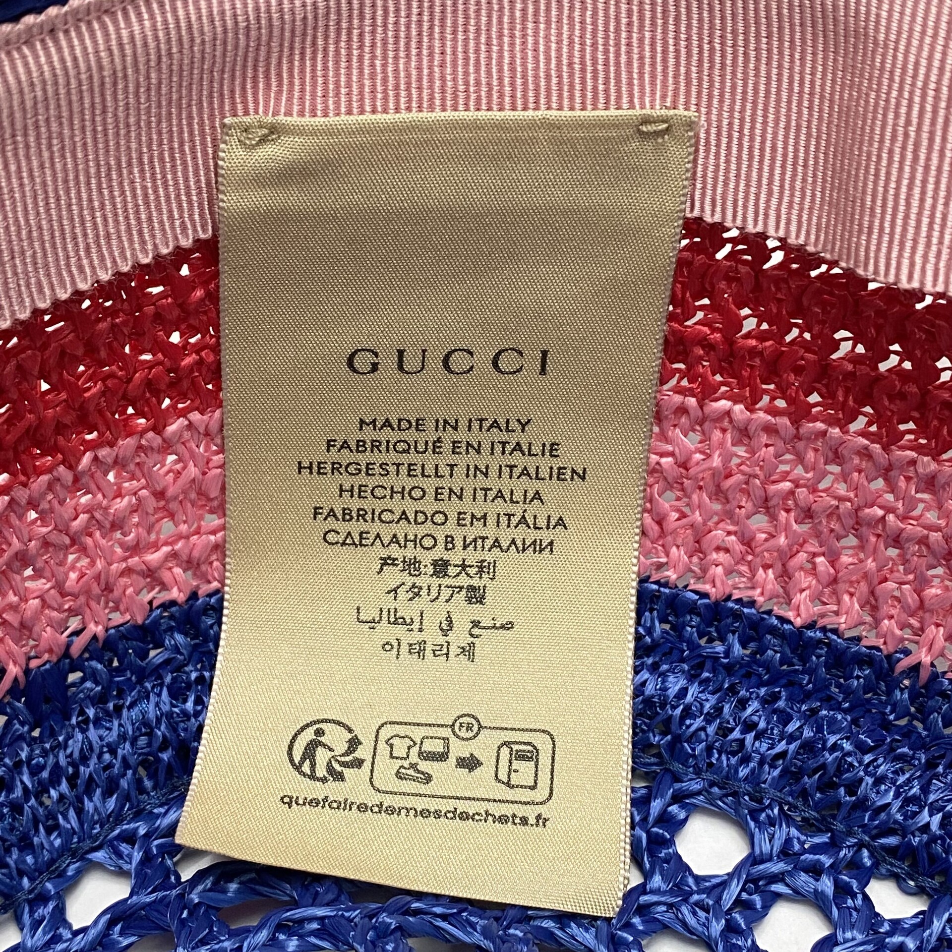 Chapéu Gucci Bucket Tricolor