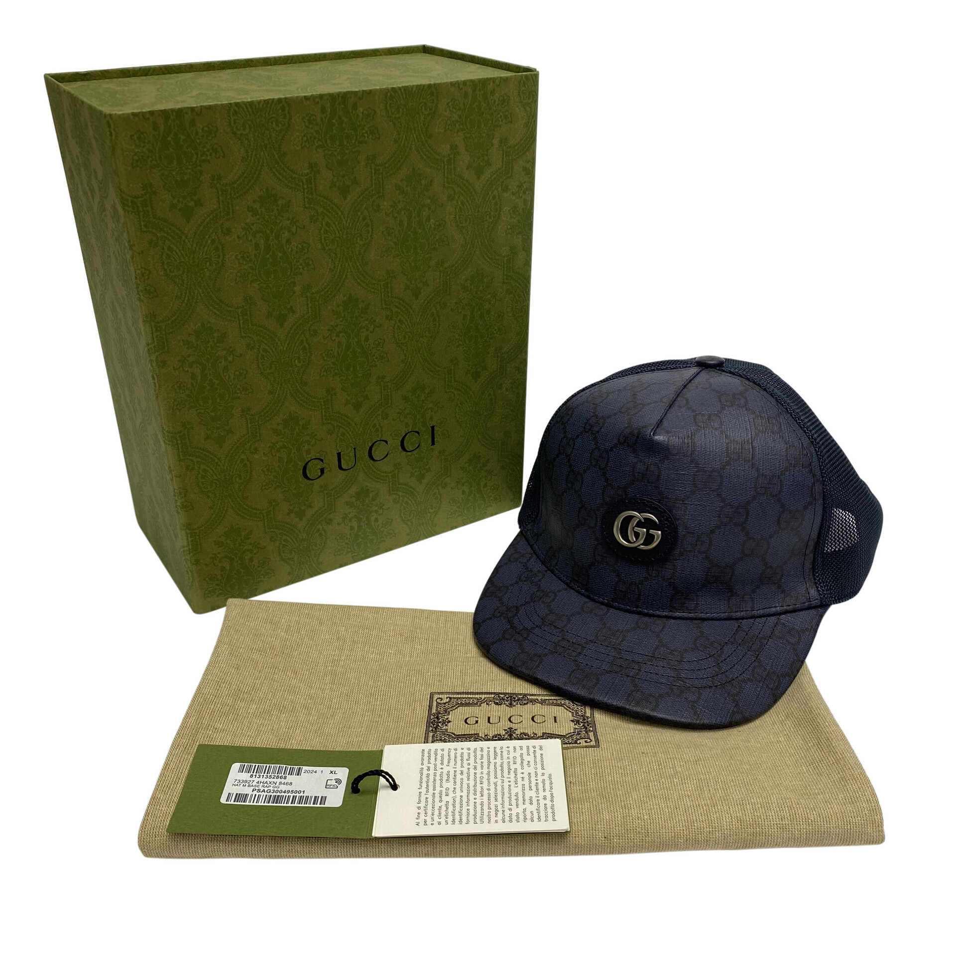 Boné Gucci GG Supreme Azul