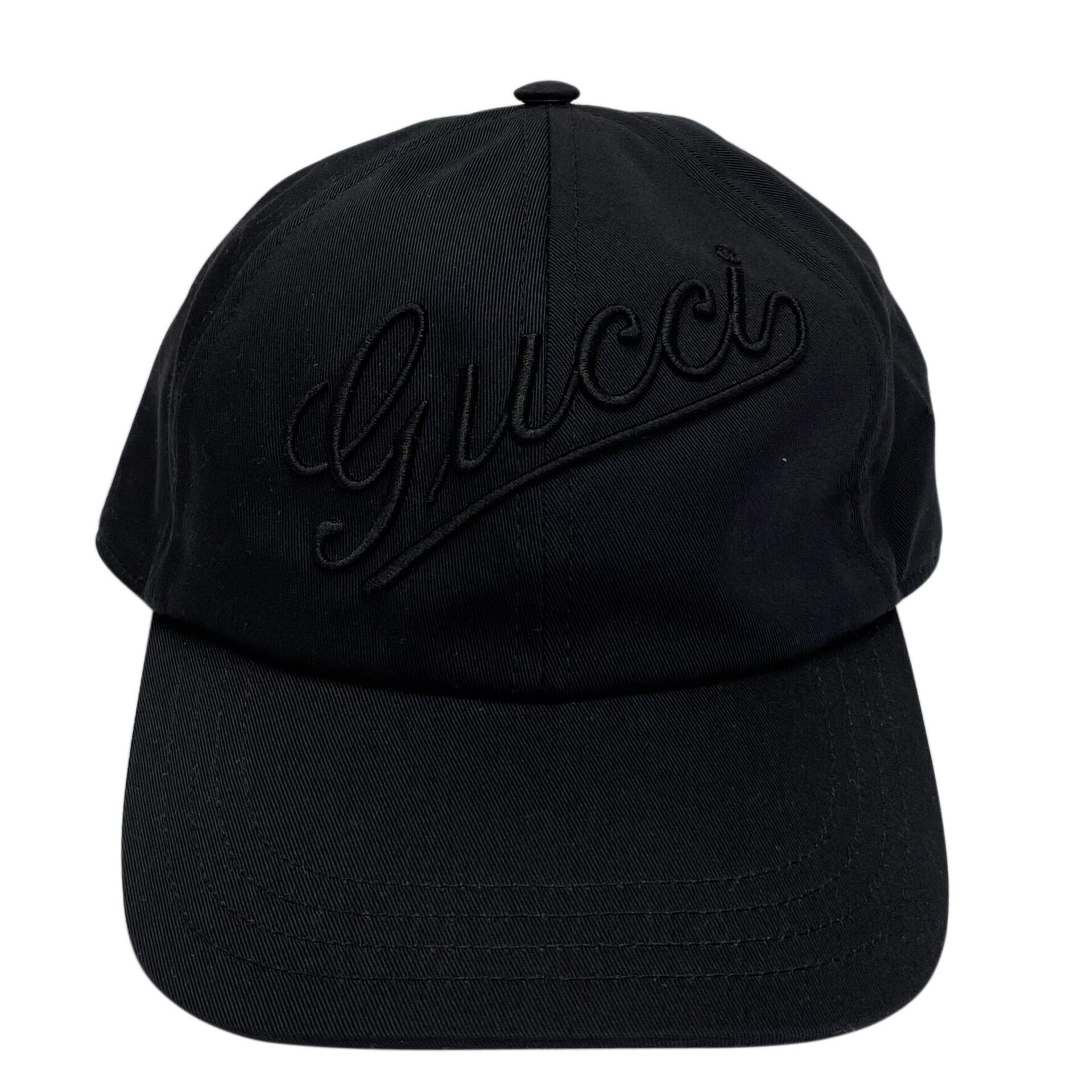 Boné Gucci com Logo Bordado Preto