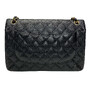 Bolsa Chanel Double Flap Jumbo Couro Caviar Preto