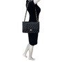 Bolsa Chanel Double Flap Jumbo Couro Caviar Preto
