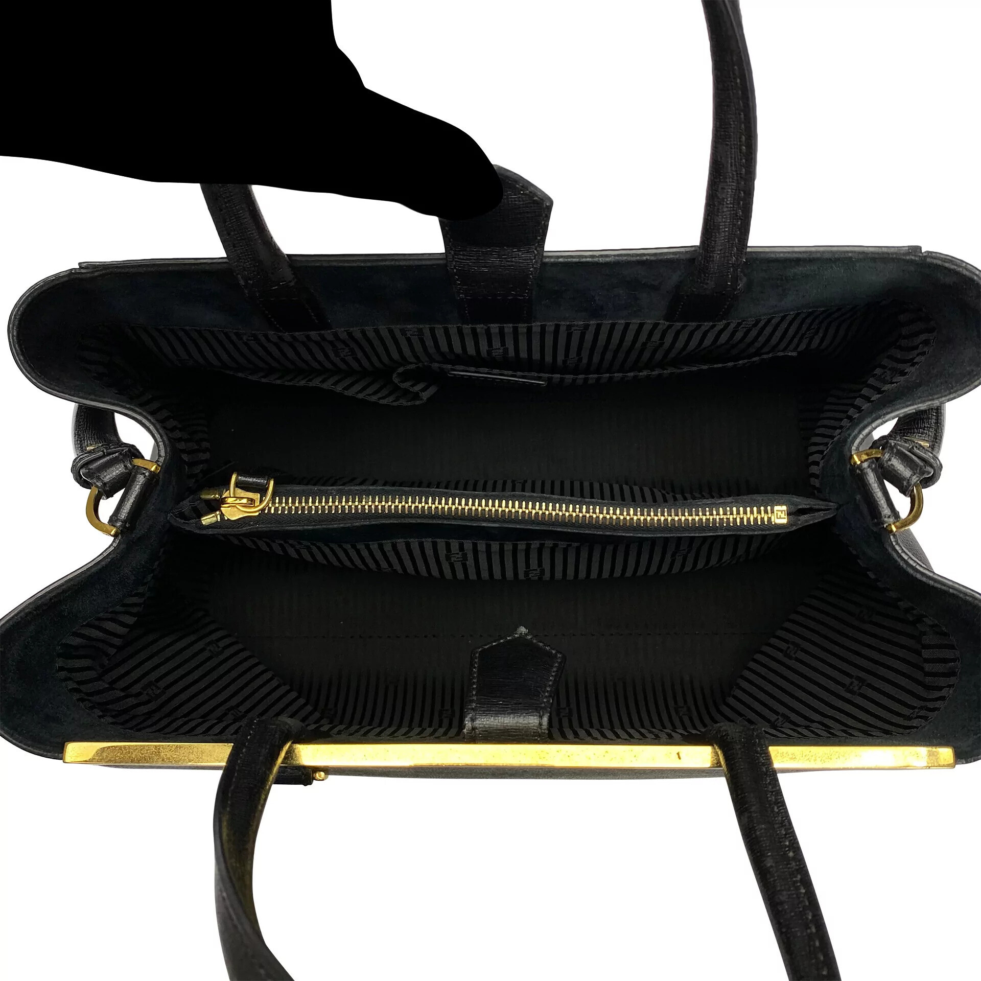 Bolsa Fendi 2Jours Couro Preto