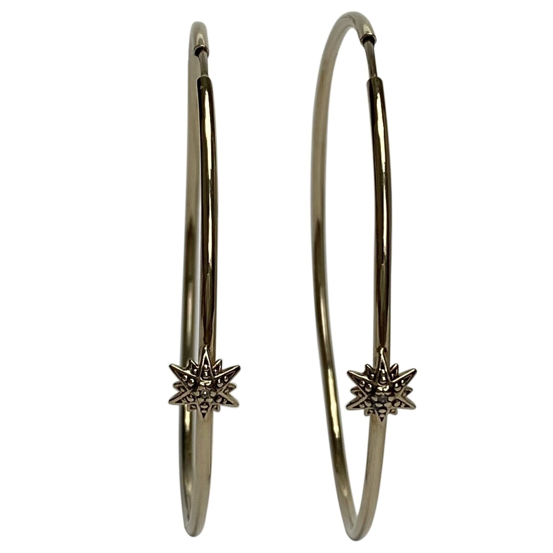 Par de Brincos HStern Argola - Coleção Stars - Maior