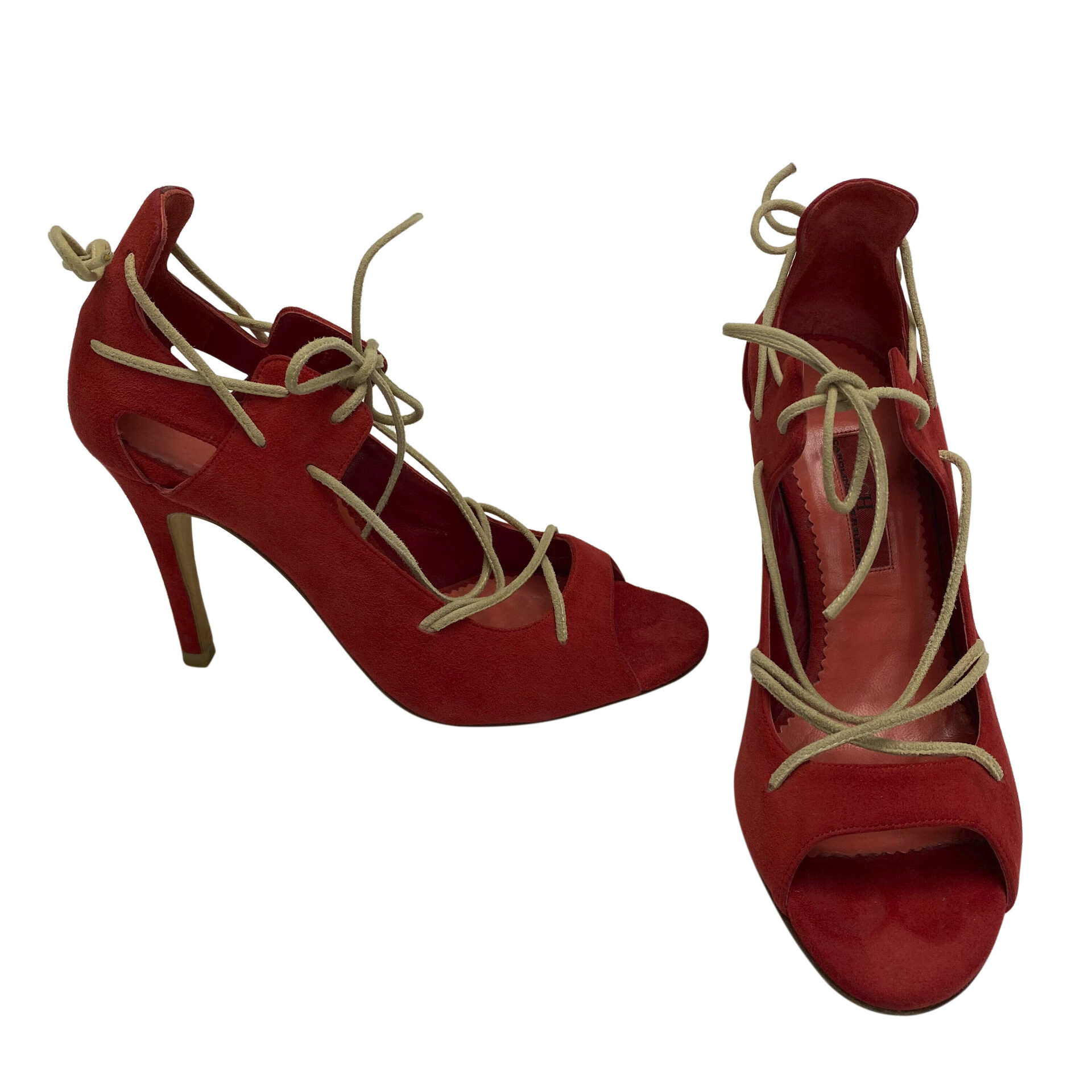 Sandália Carolina Herrera Vermelha