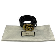 Cinto Gucci GG Couro Preto