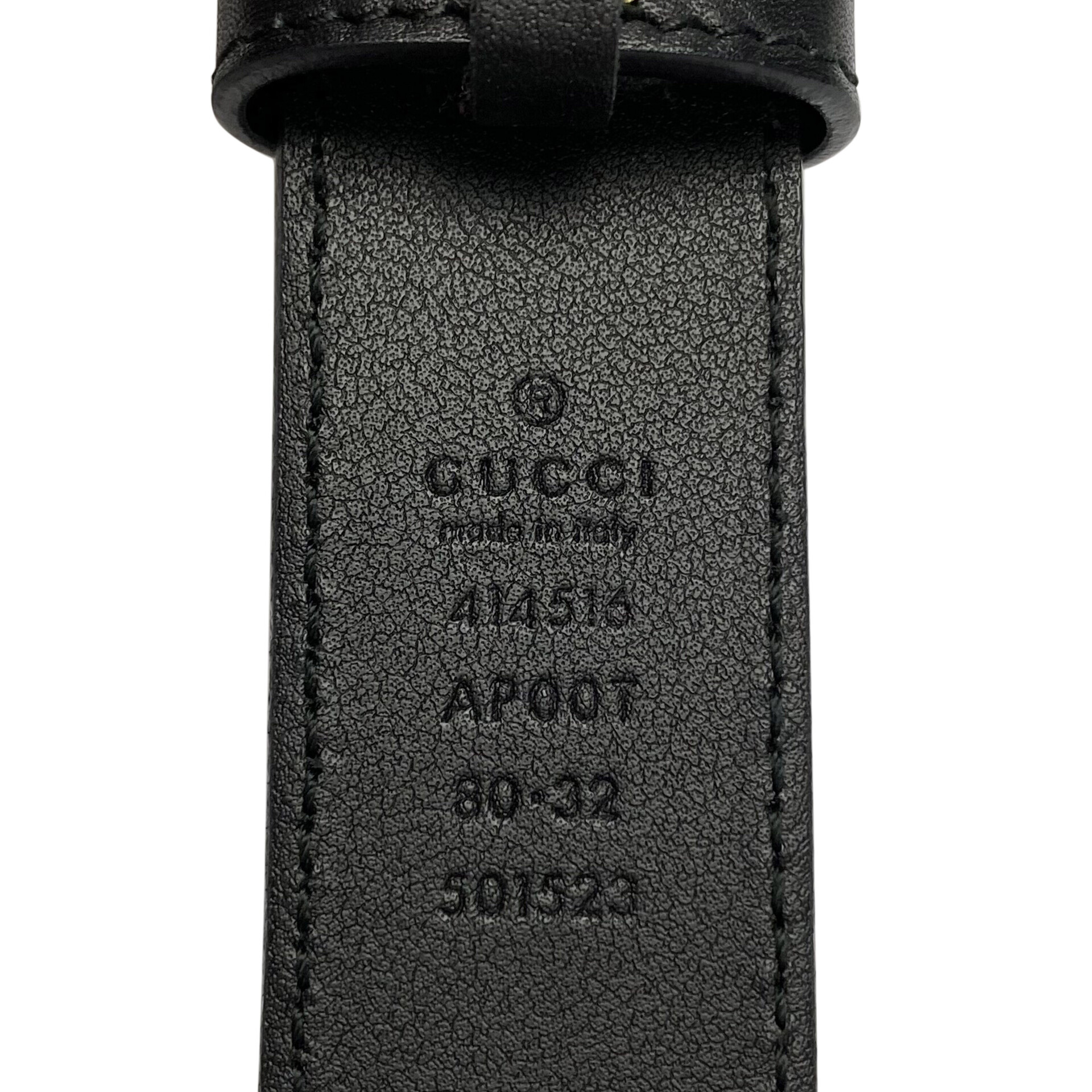 Cinto Gucci GG Couro Preto