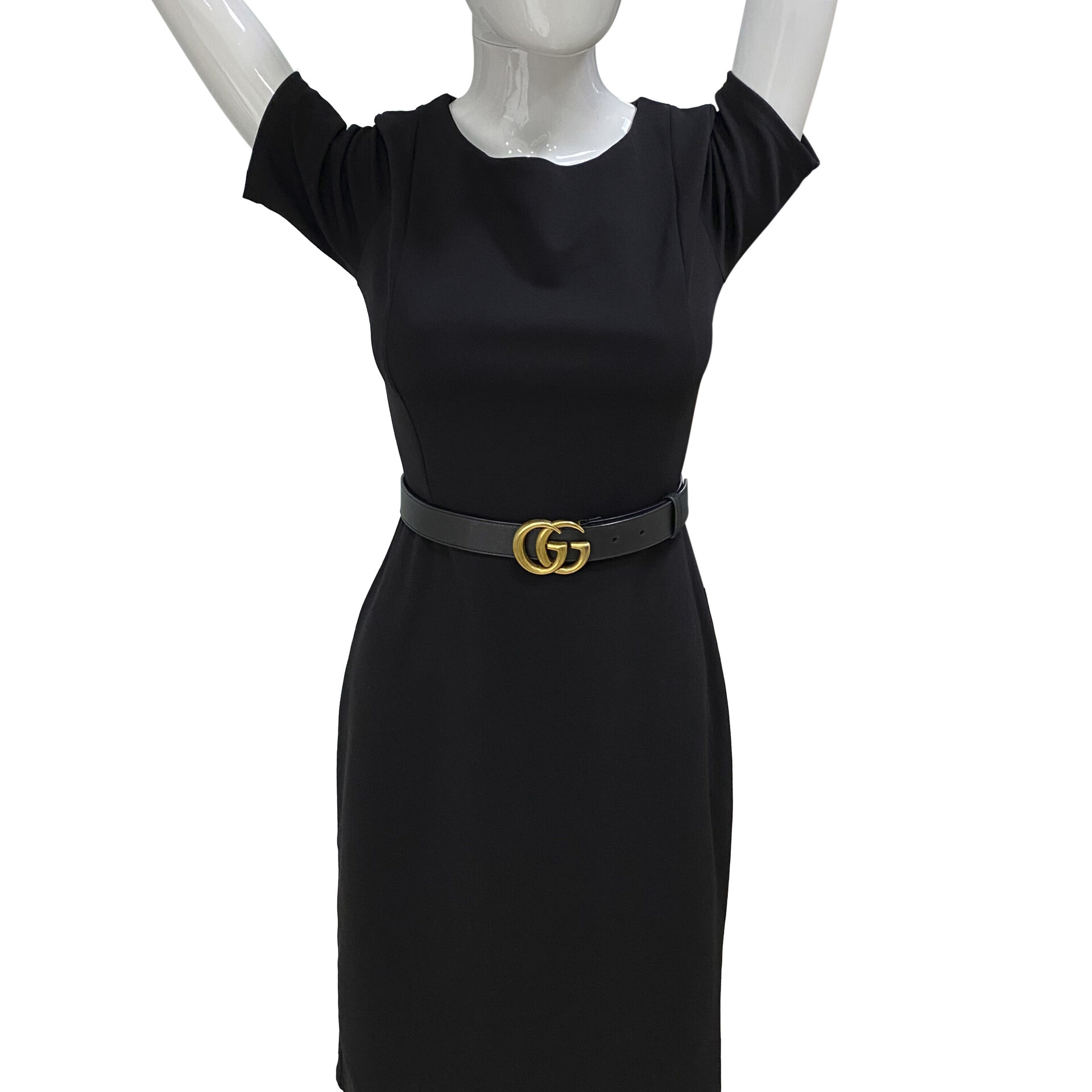 Cinto Gucci GG Couro Preto