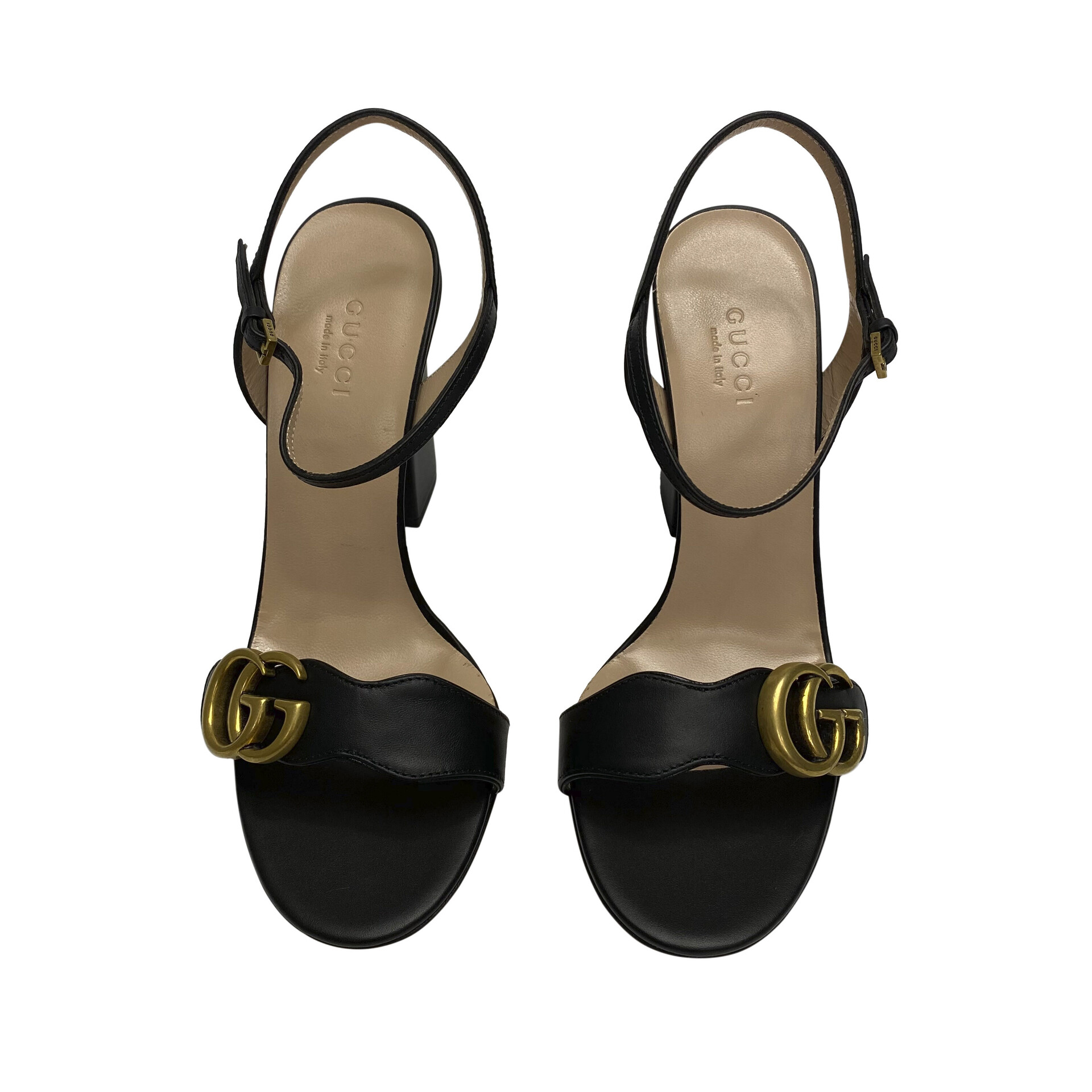 Sandália Gucci GG Marmont Preta