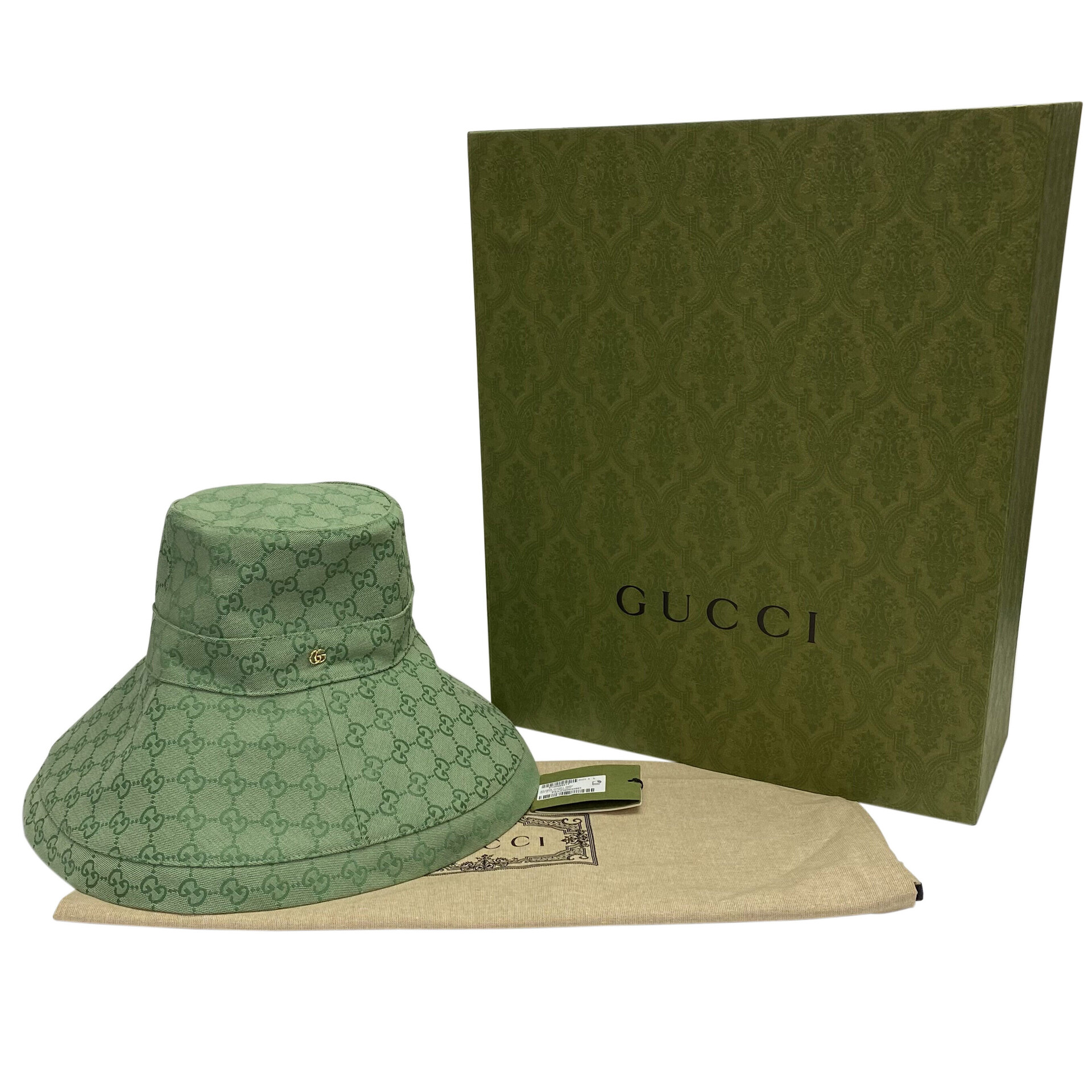 Chapéu Gucci Bucket GG Verde