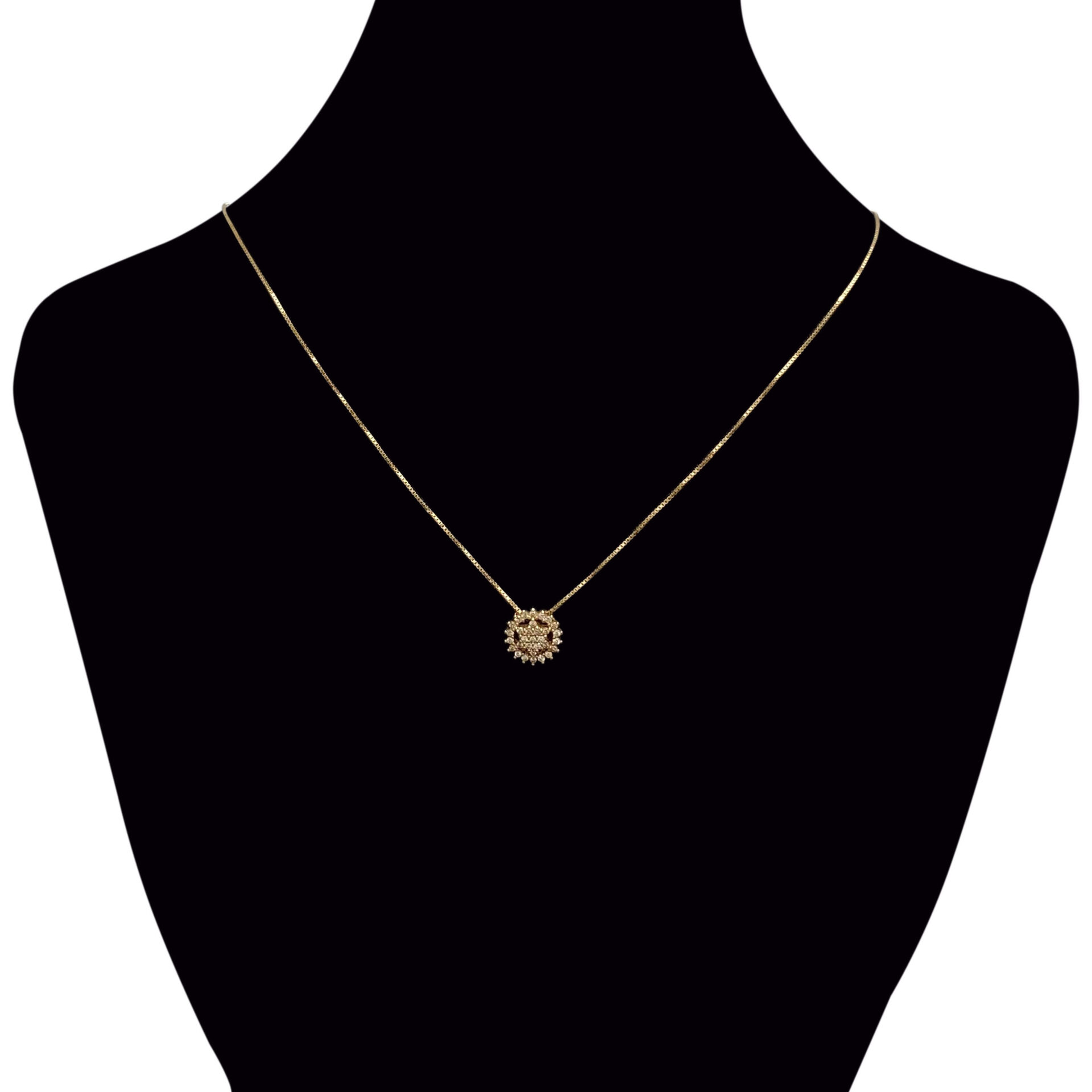 Colar Vivara Raiyah - Ouro Rose com Pingente de Diamantes