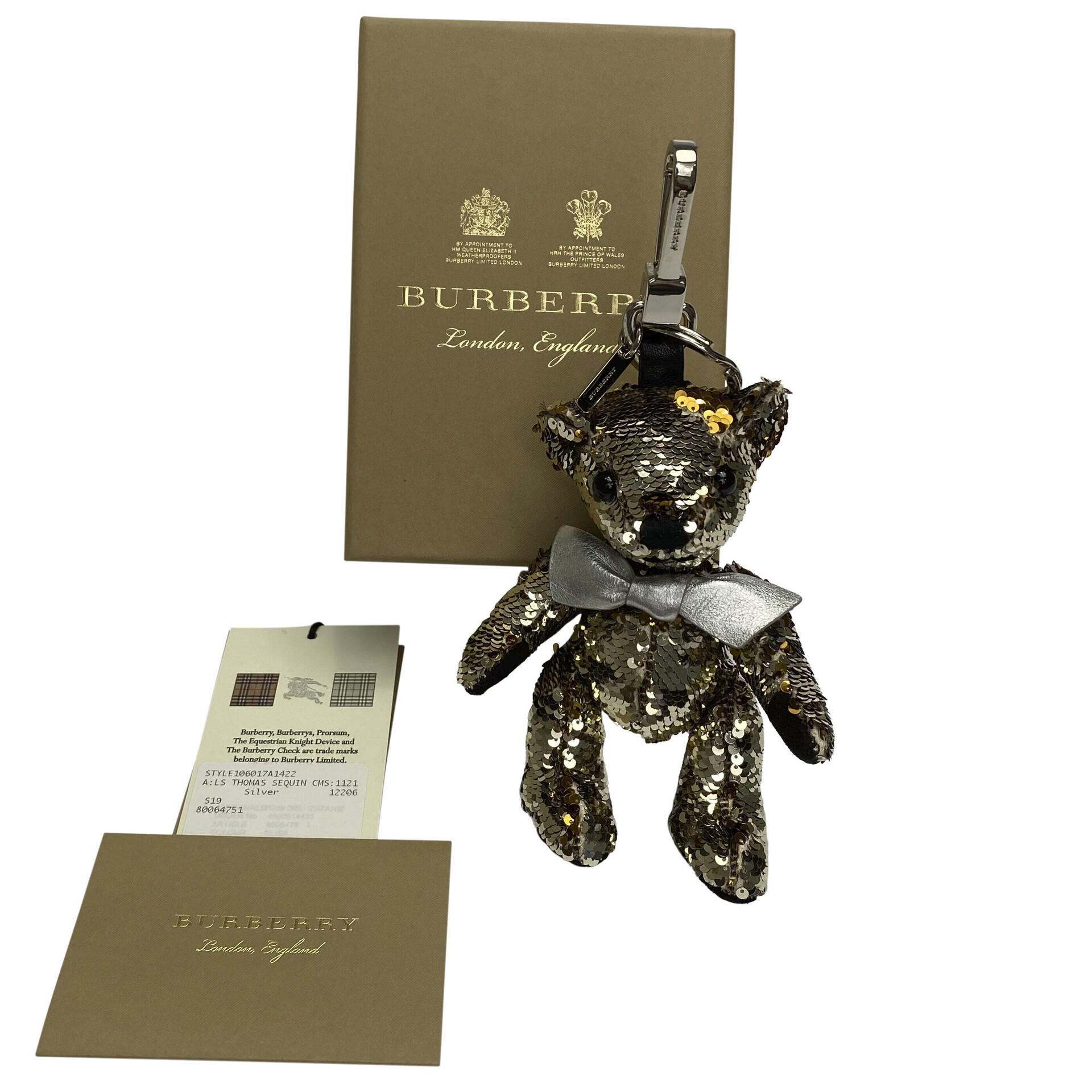 Chaveiro Burberry Thomas Paetês