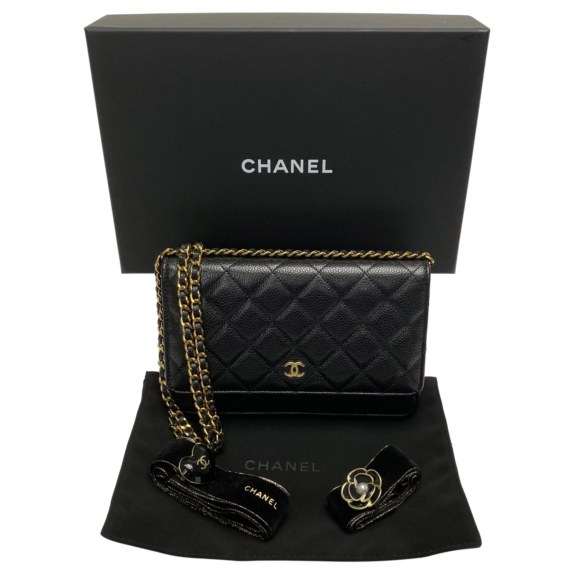 Bolsa Chanel Woc Couro Caviar Preto