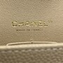 Bolsa Chanel Double Flap Couro Caviar Bege