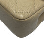 Bolsa Chanel Double Flap Couro Caviar Bege