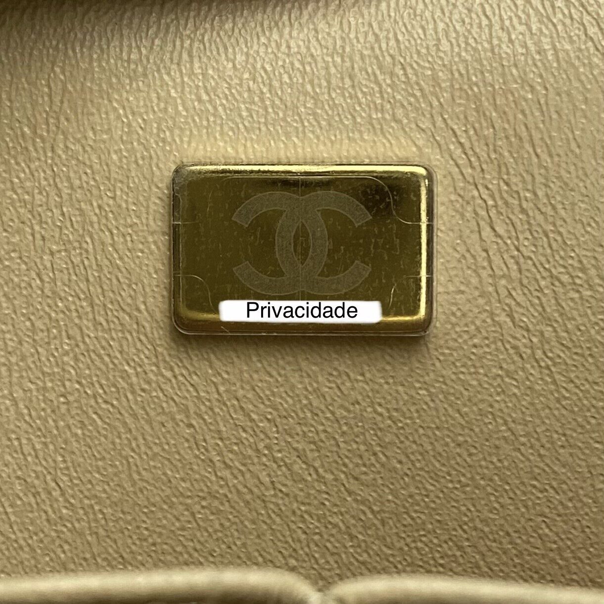 Bolsa Chanel Double Flap Couro Caviar Bege