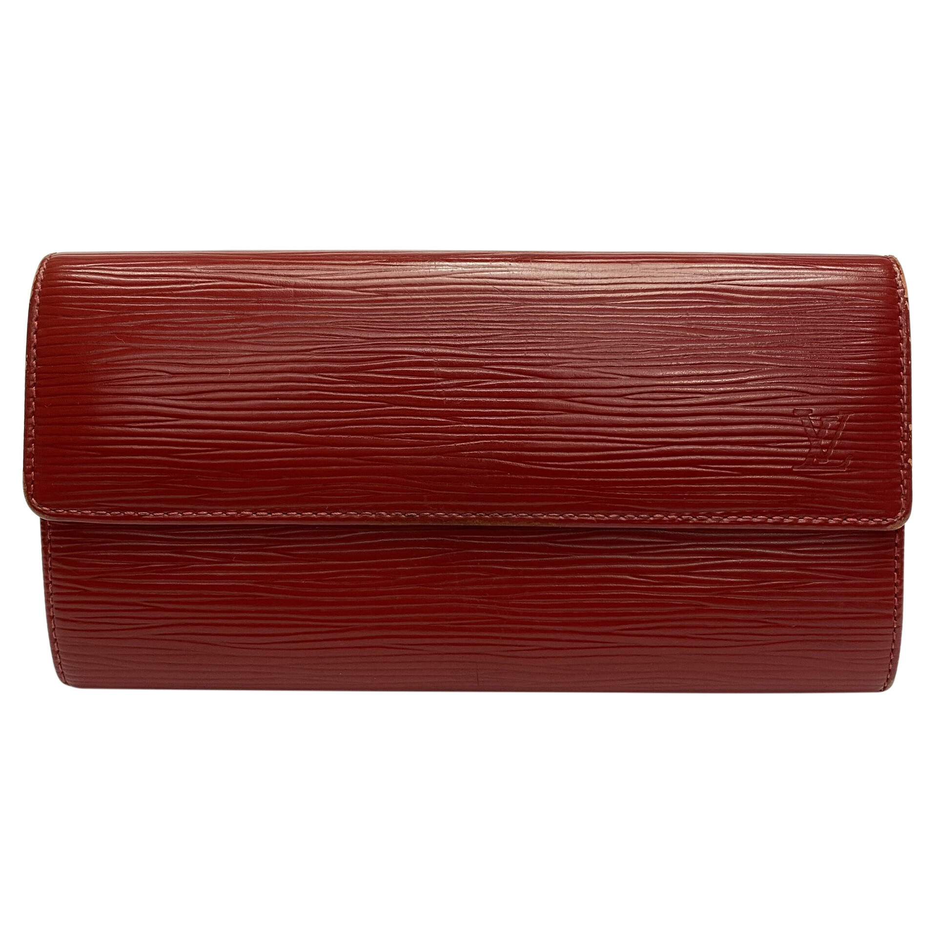 Carteira Louis Vuitton Couro Epi Vermelha
