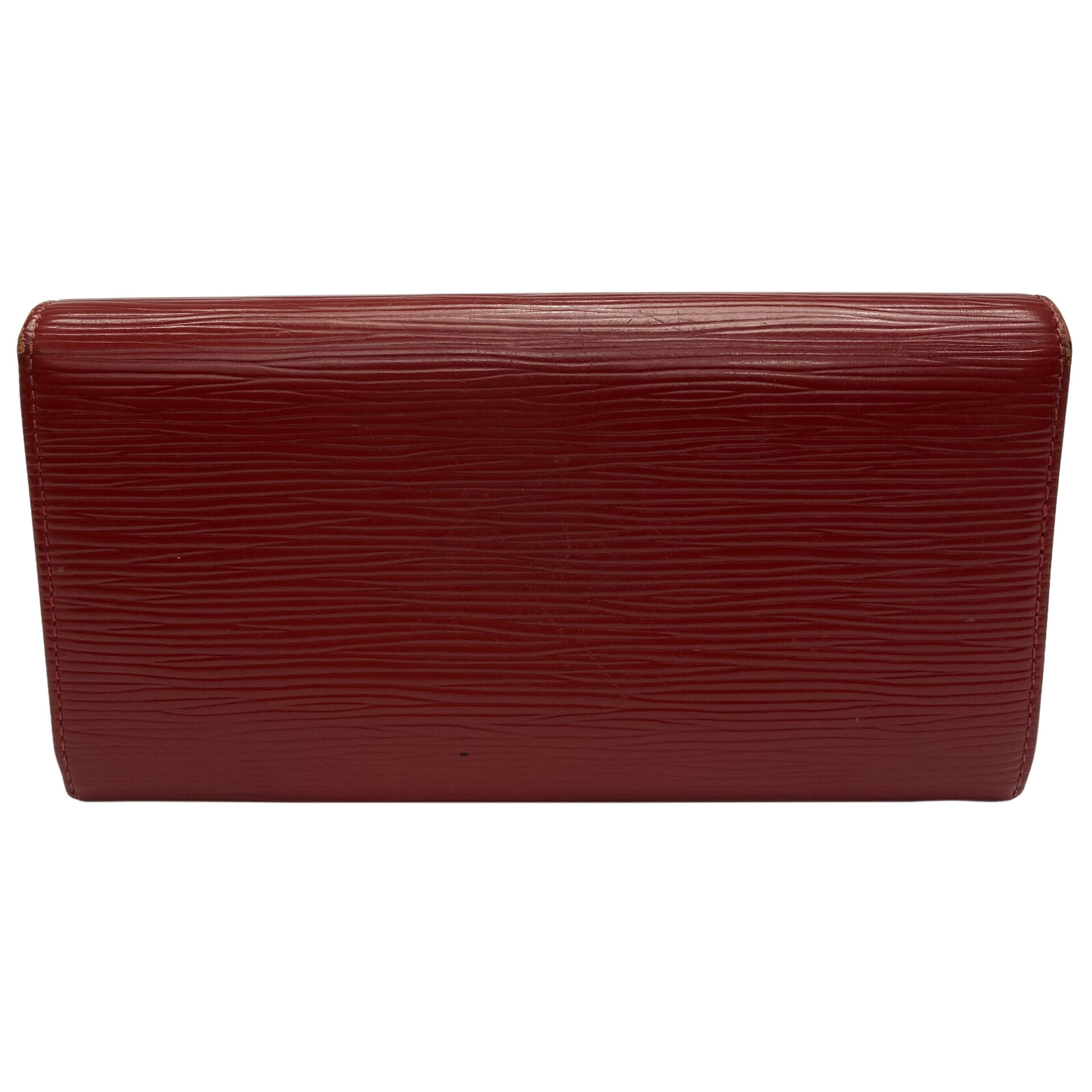 Carteira Louis Vuitton Couro Epi Vermelha