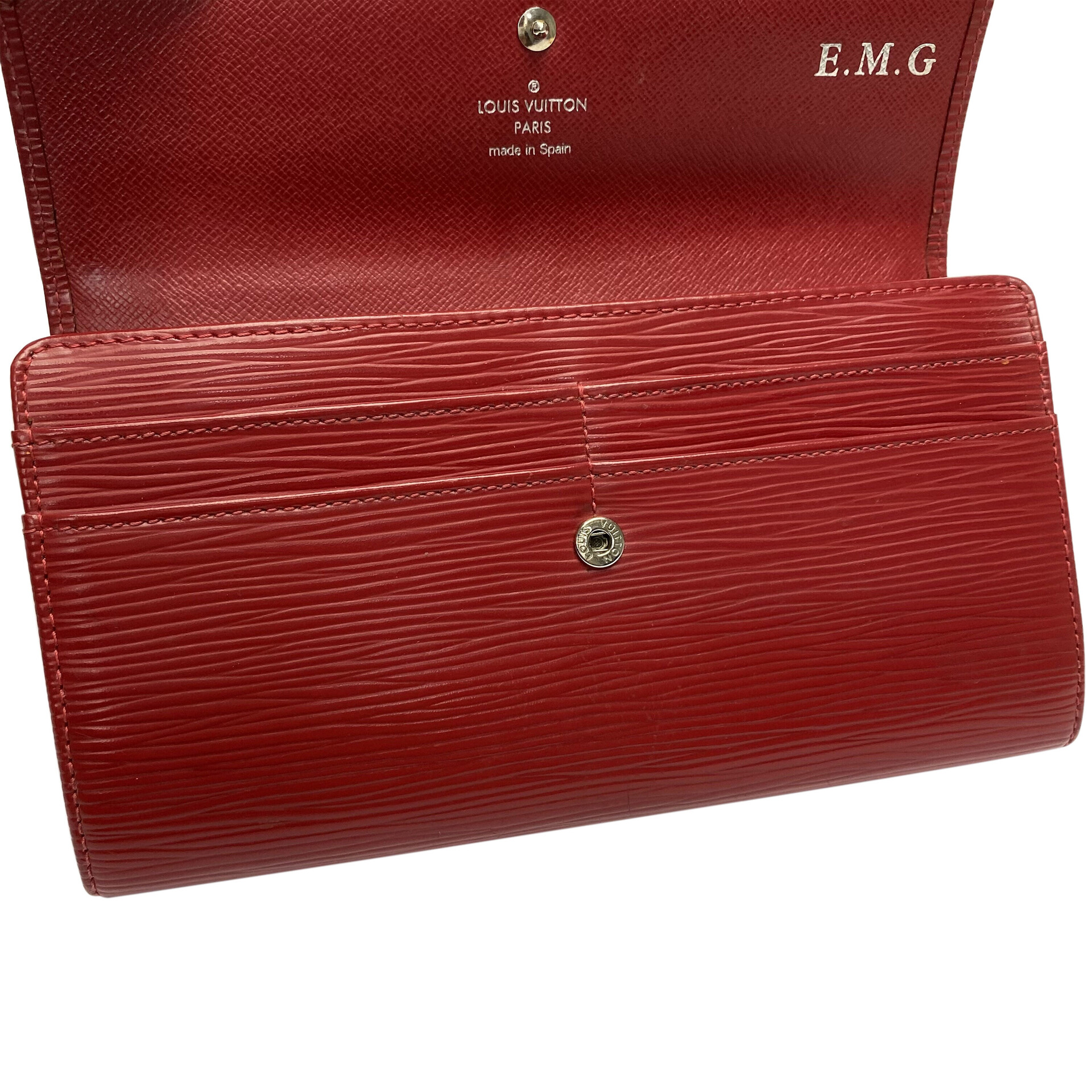 Carteira Louis Vuitton Couro Epi Vermelha