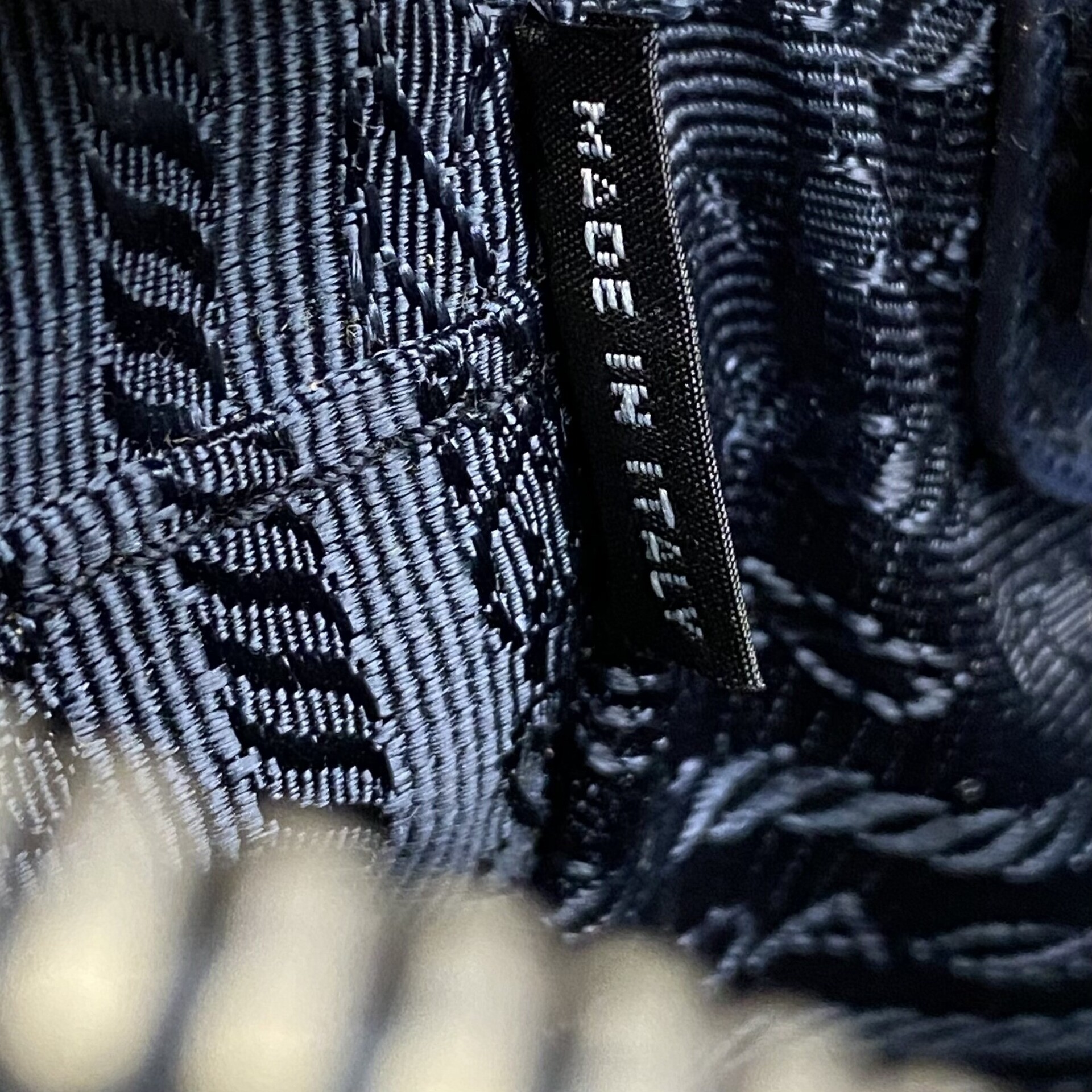 Pasta Prada Couro Azul Marinho