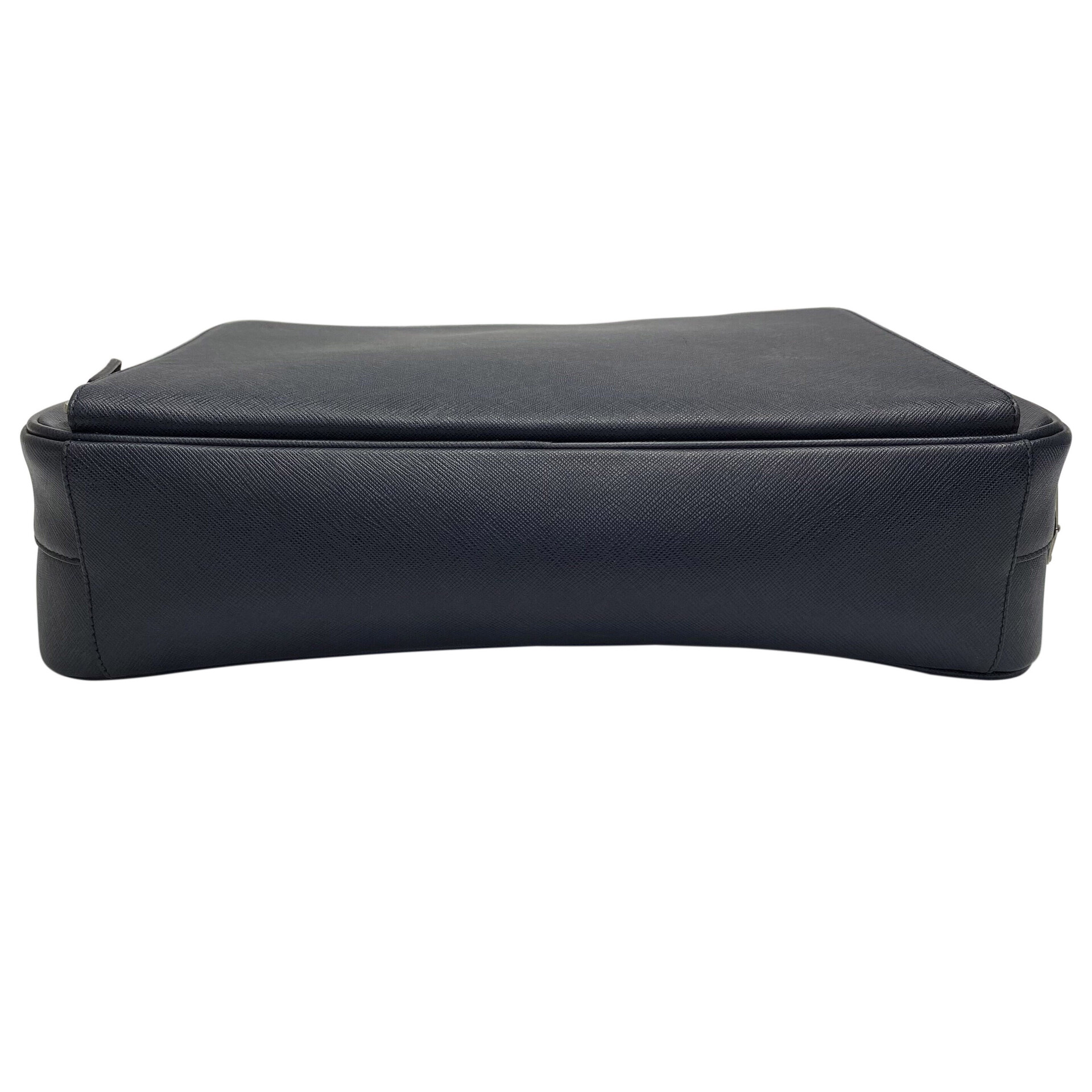 Pasta Prada Couro Azul Marinho