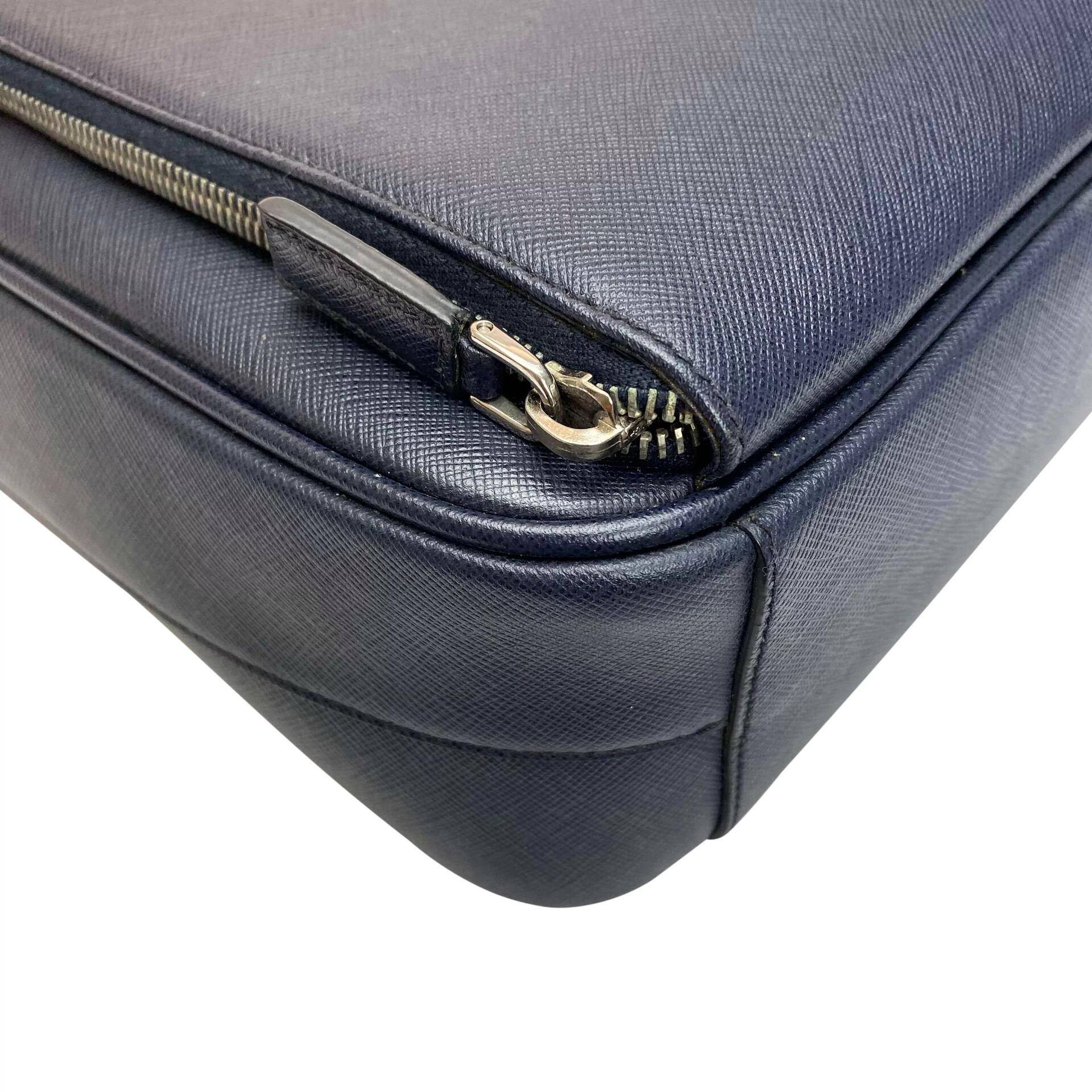 Pasta Prada Couro Azul Marinho