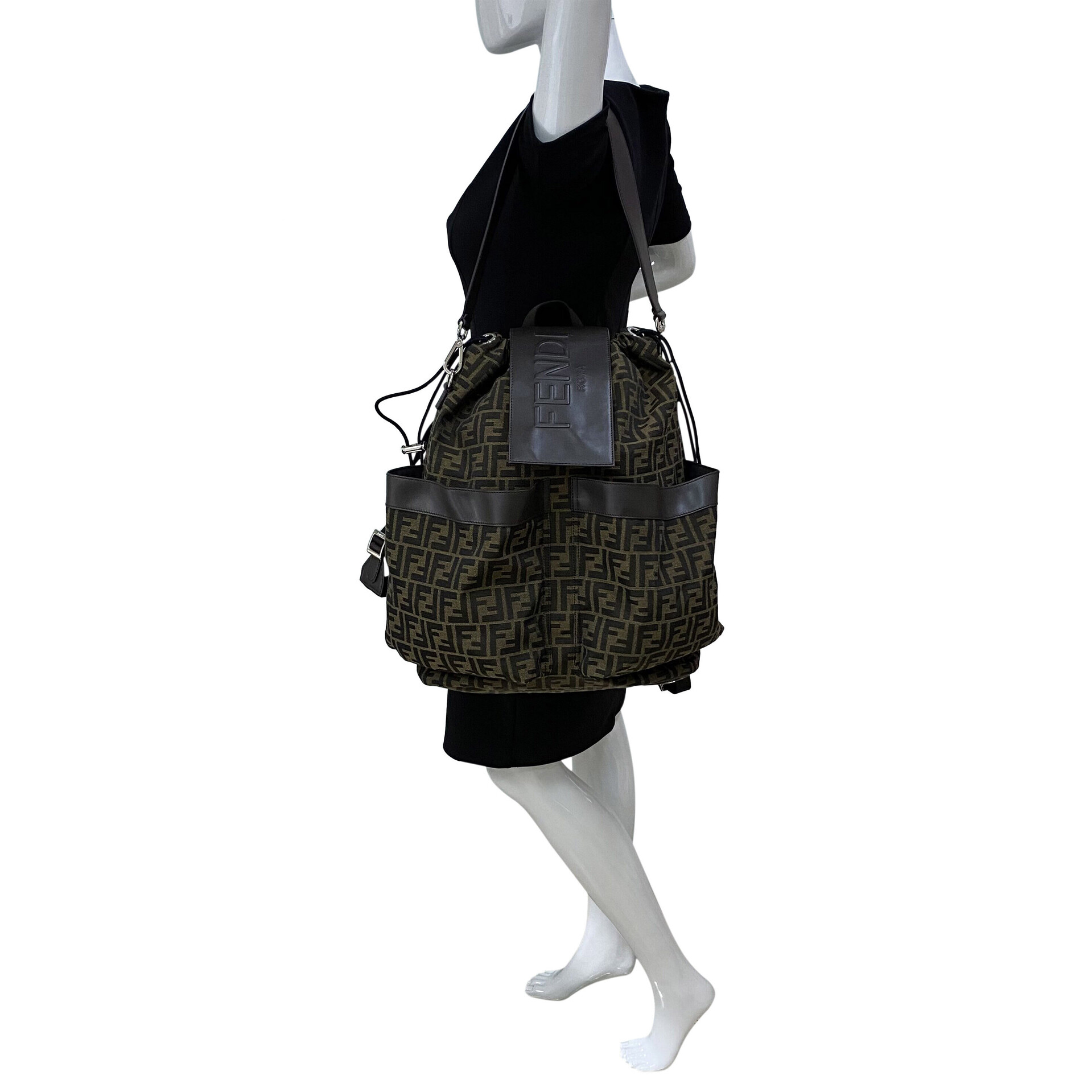 Mochila Fendi Strike Jacquard Monograma