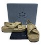 Sandália Prada Flatform Couro Bege