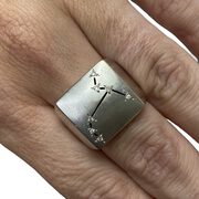 Anel Constelação Ouro Branco