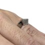 Anel Ouro Branco com Diamantes