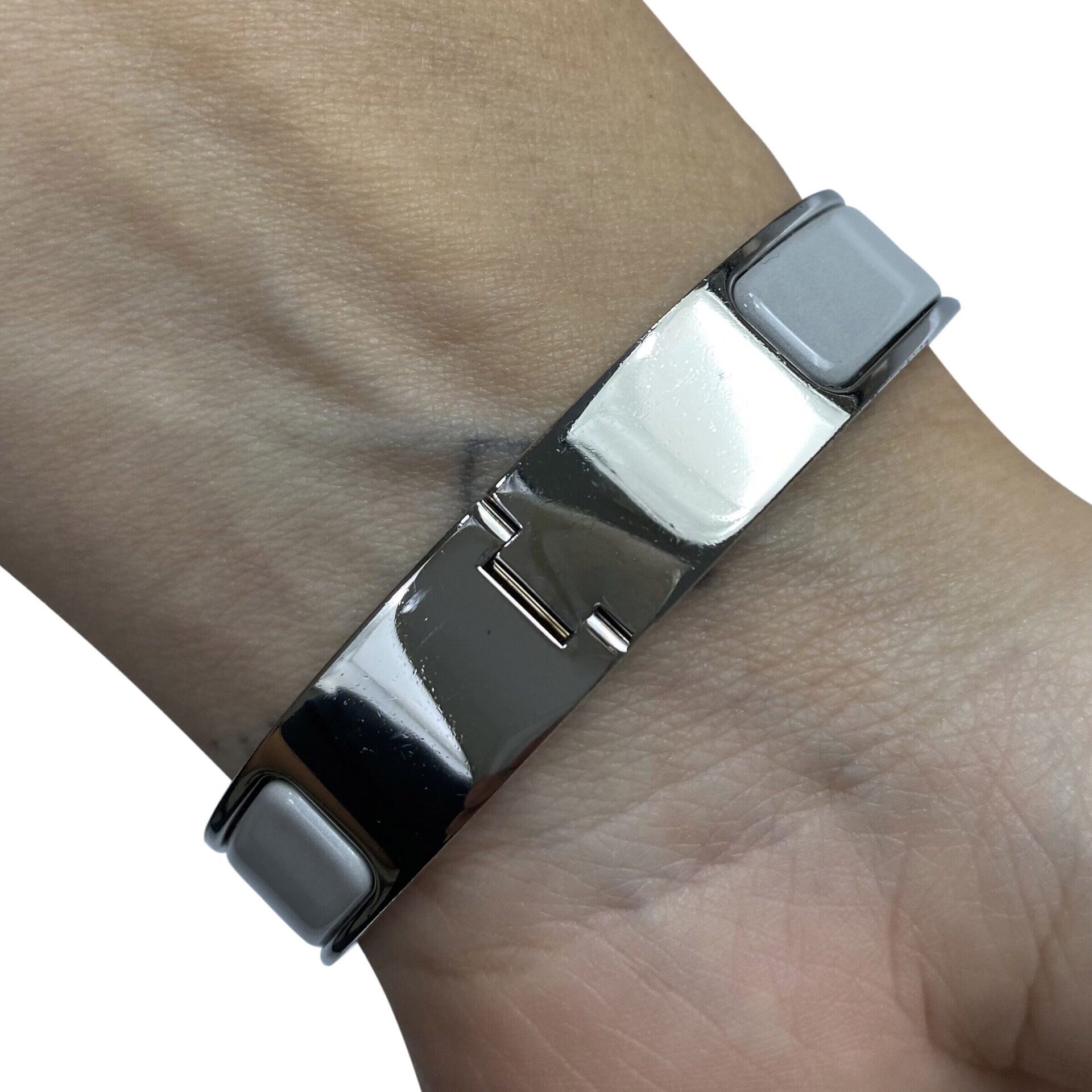 Bracelete Hermès Clic Clac H Branco