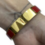 Bracelete Hermès Clic Clac H Vermelho