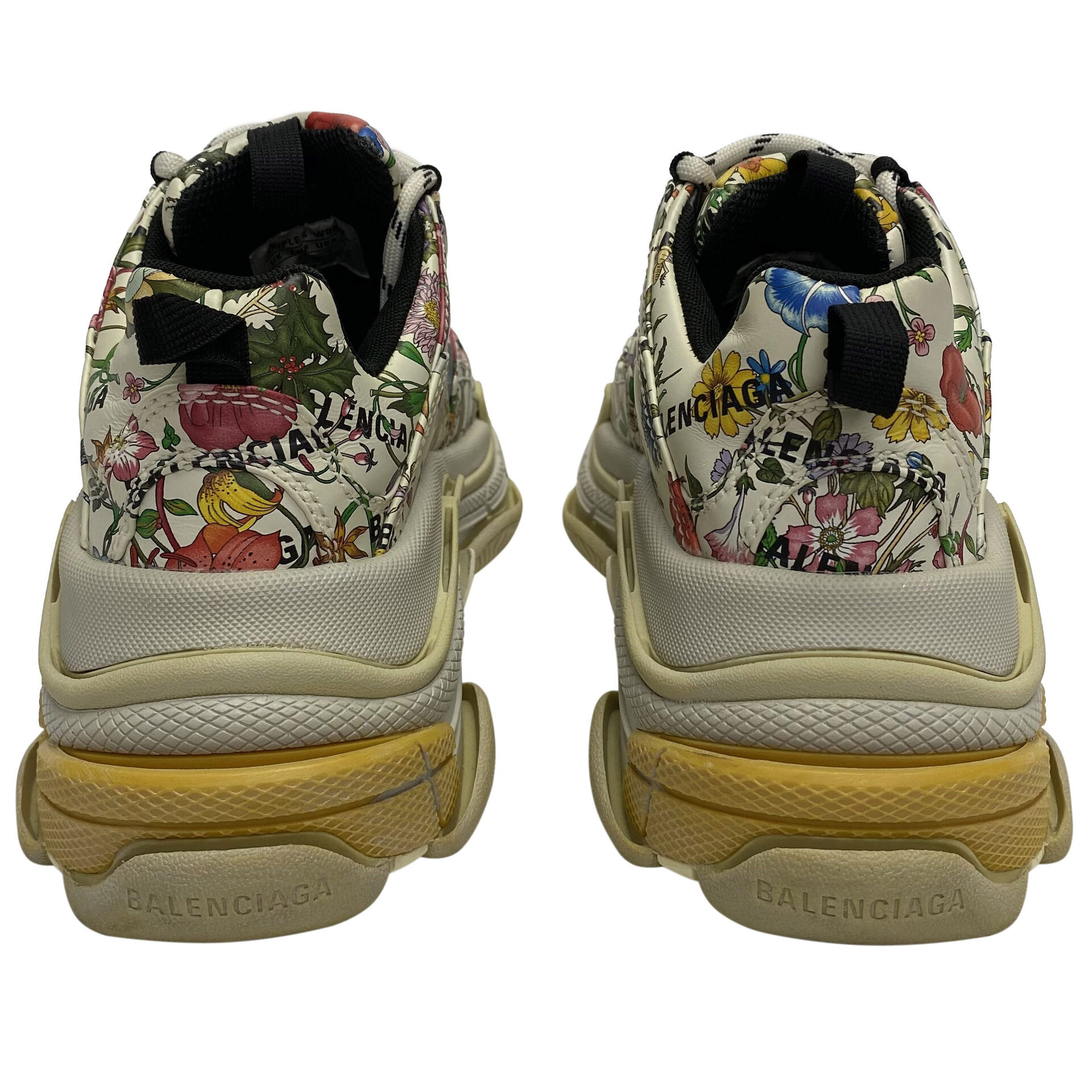 Tênis Gucci X Balenciaga Triple S Flora