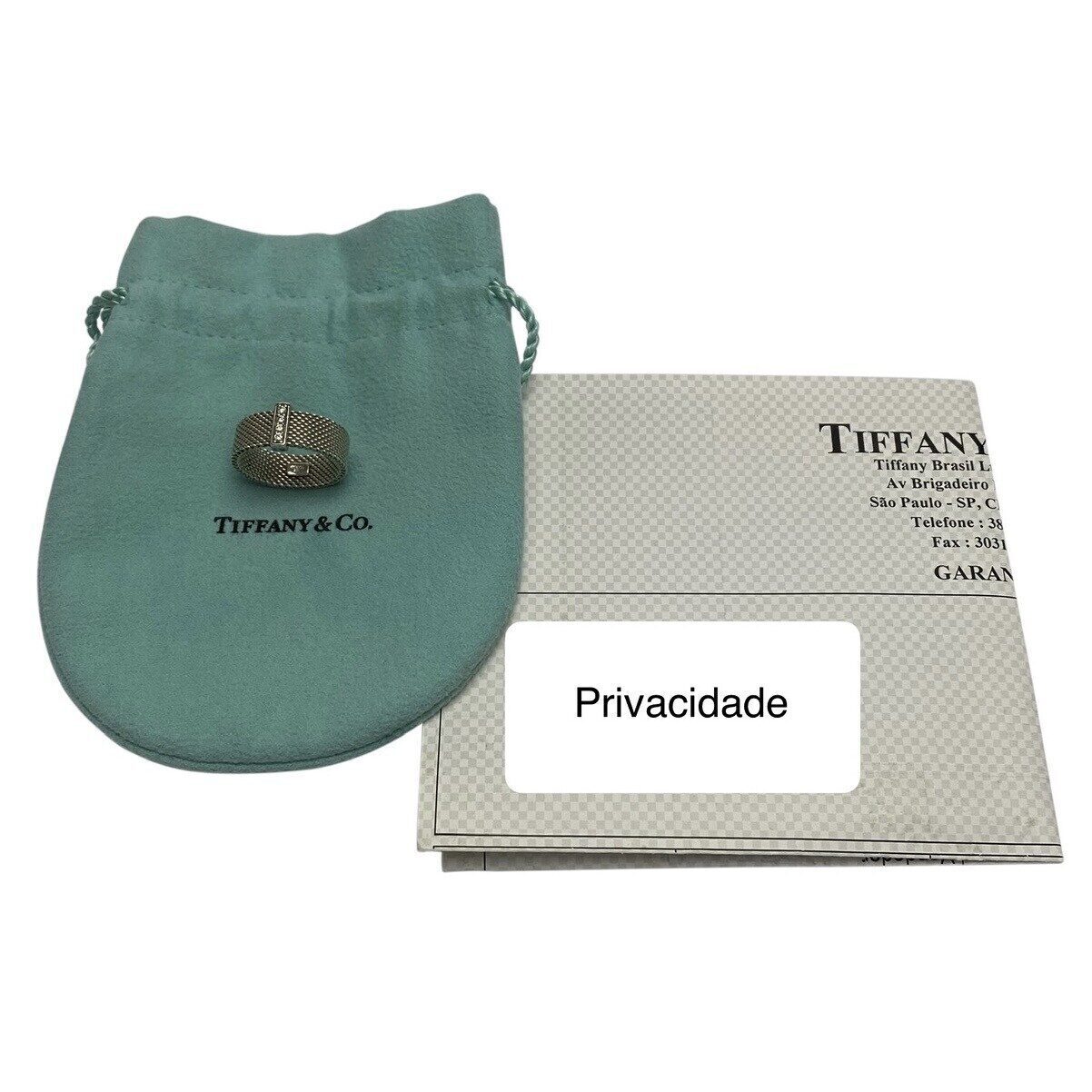 Anel Tiffany & Co. Mesh Somerset Diamante Prata