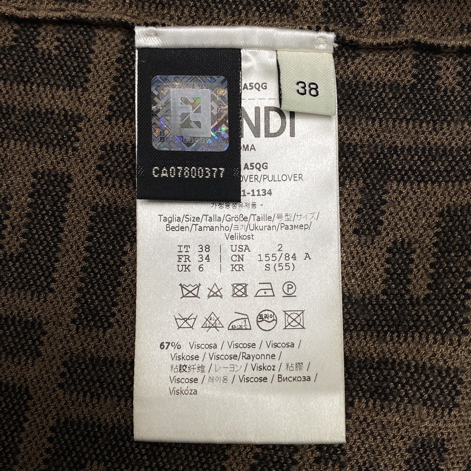 Blusa Fendi FF Logo Zucca