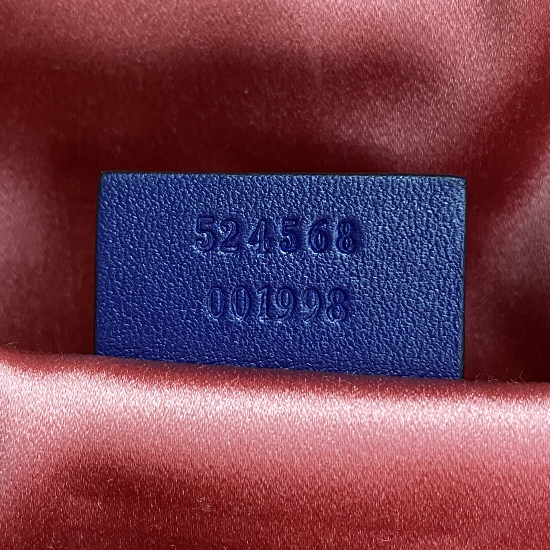 Mochila Gucci GG Marmont Veludo Azul