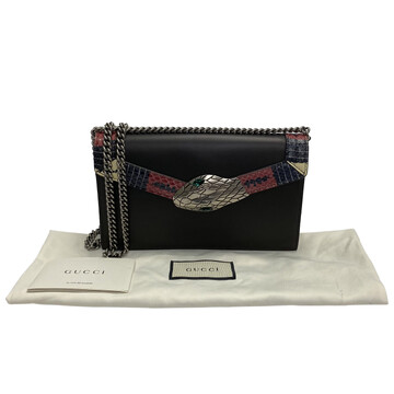 Bolsa Gucci Snakeskin-Trimmed