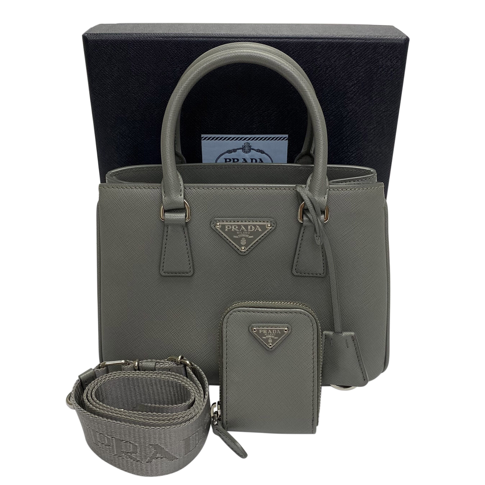 Bolsa Prada Galleria Small Cinza