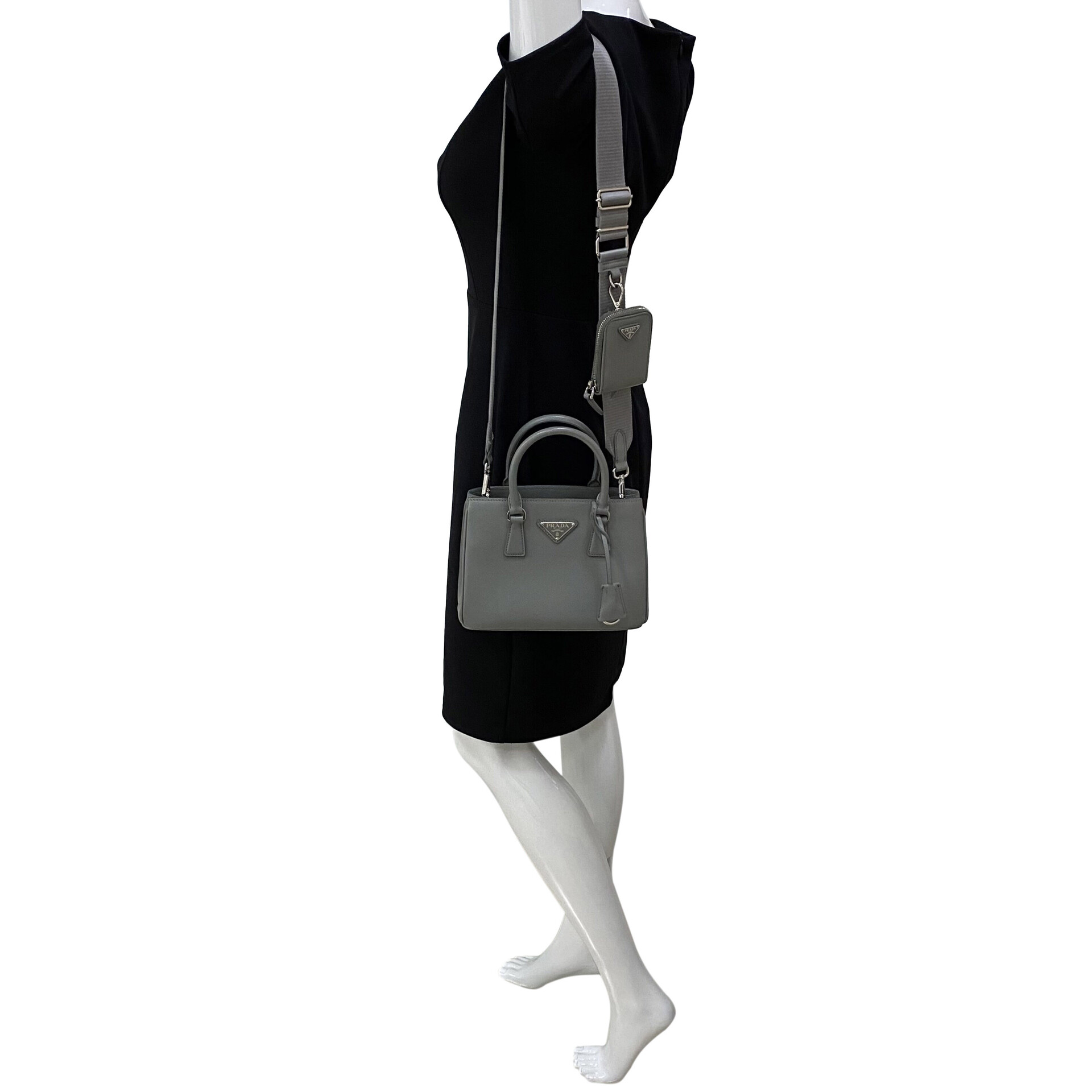 Bolsa Prada Galleria Small Cinza