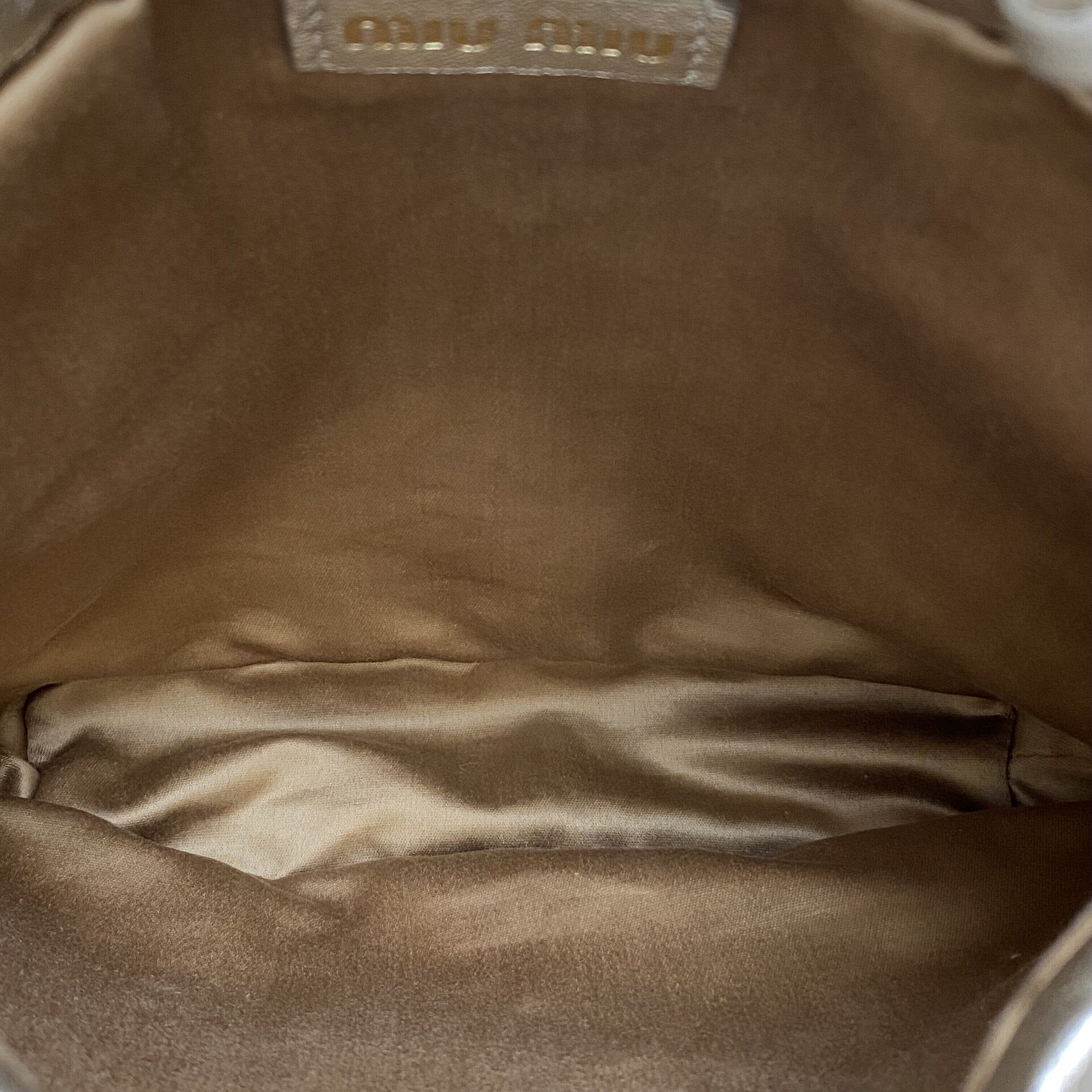 Bolsa Miu Miu Macramê Couro Metalizado