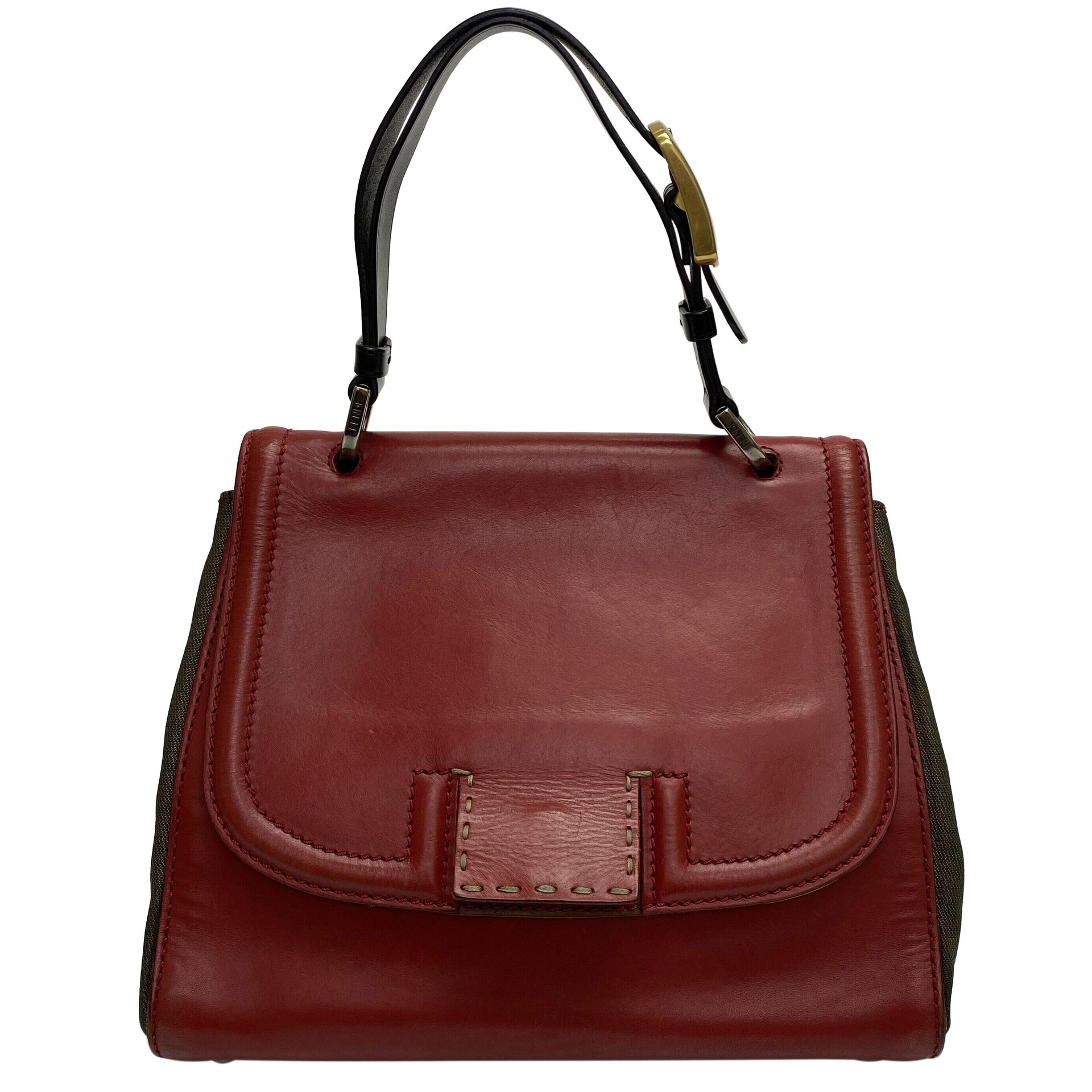 Bolsa Fendi Silvana Couro Vermelho