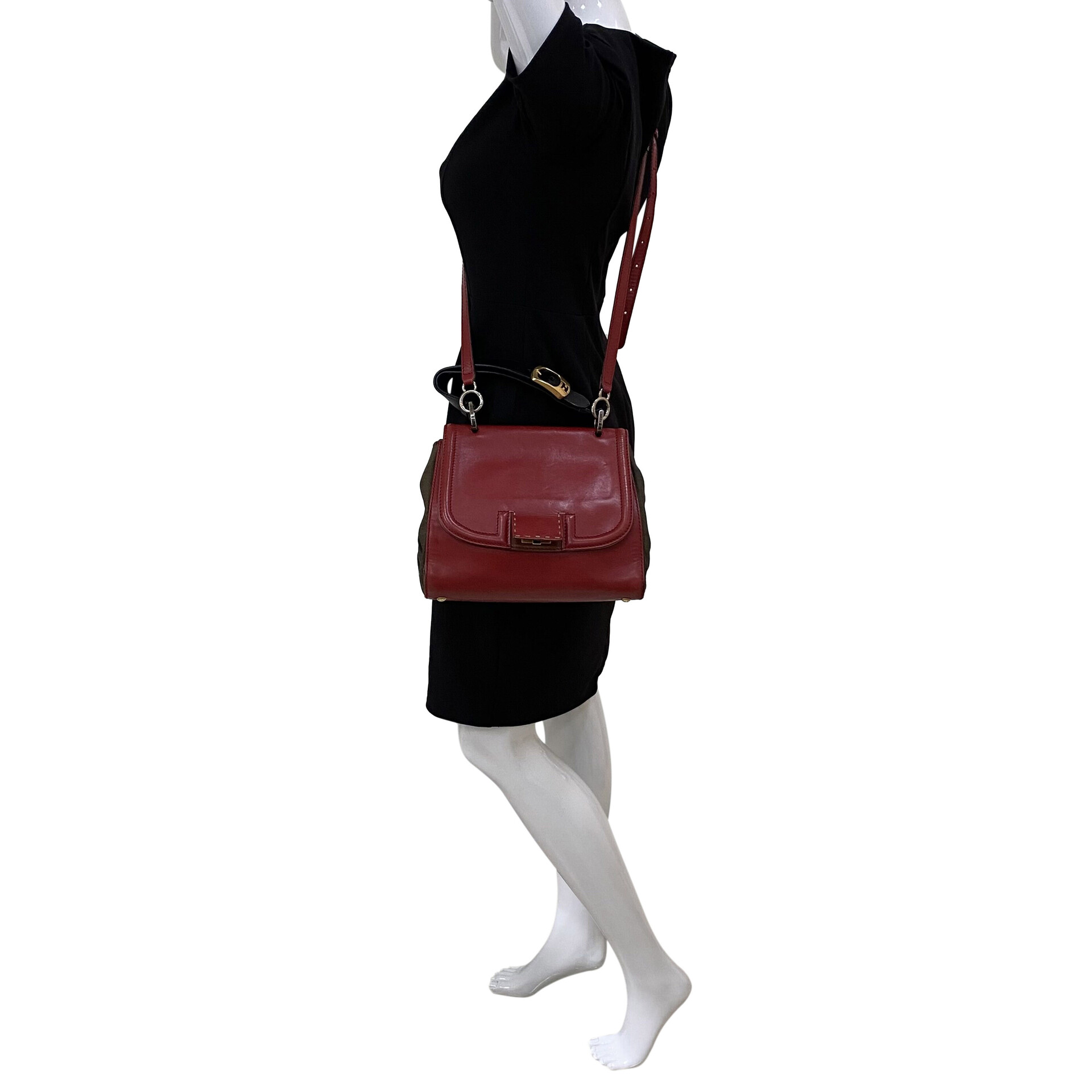 Bolsa Fendi Silvana Couro Vermelho