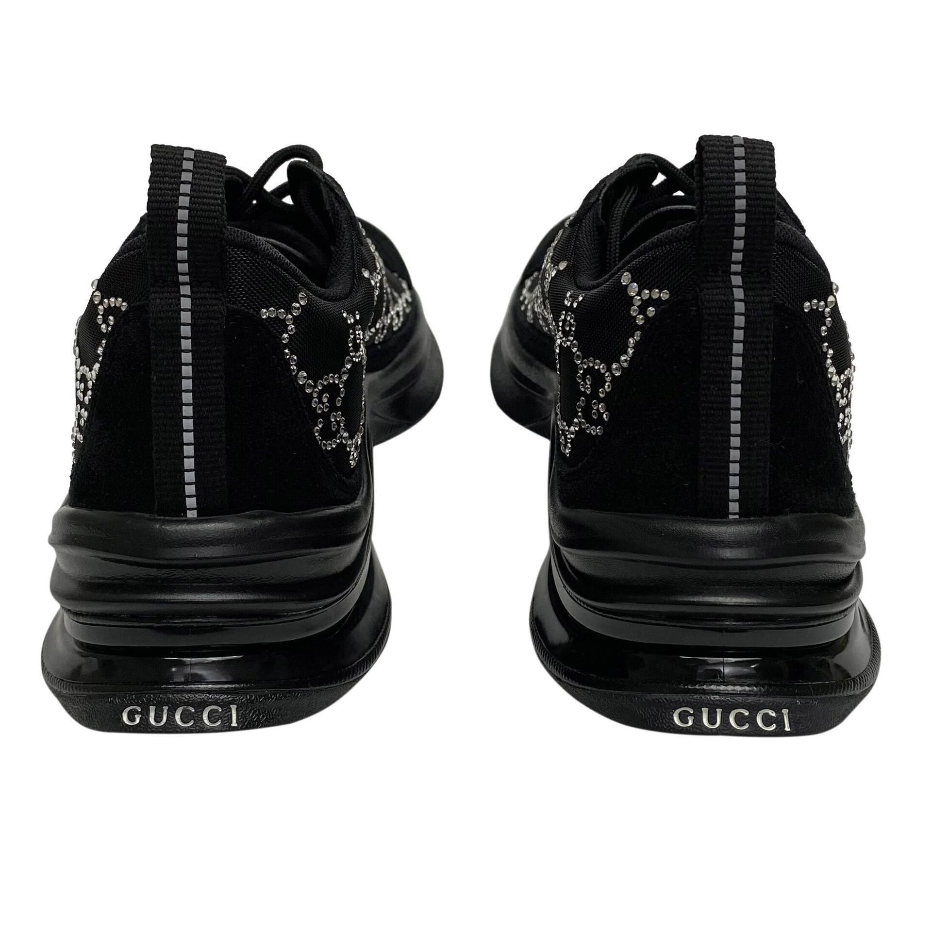 Tênis Gucci Run GG Crystais Preto