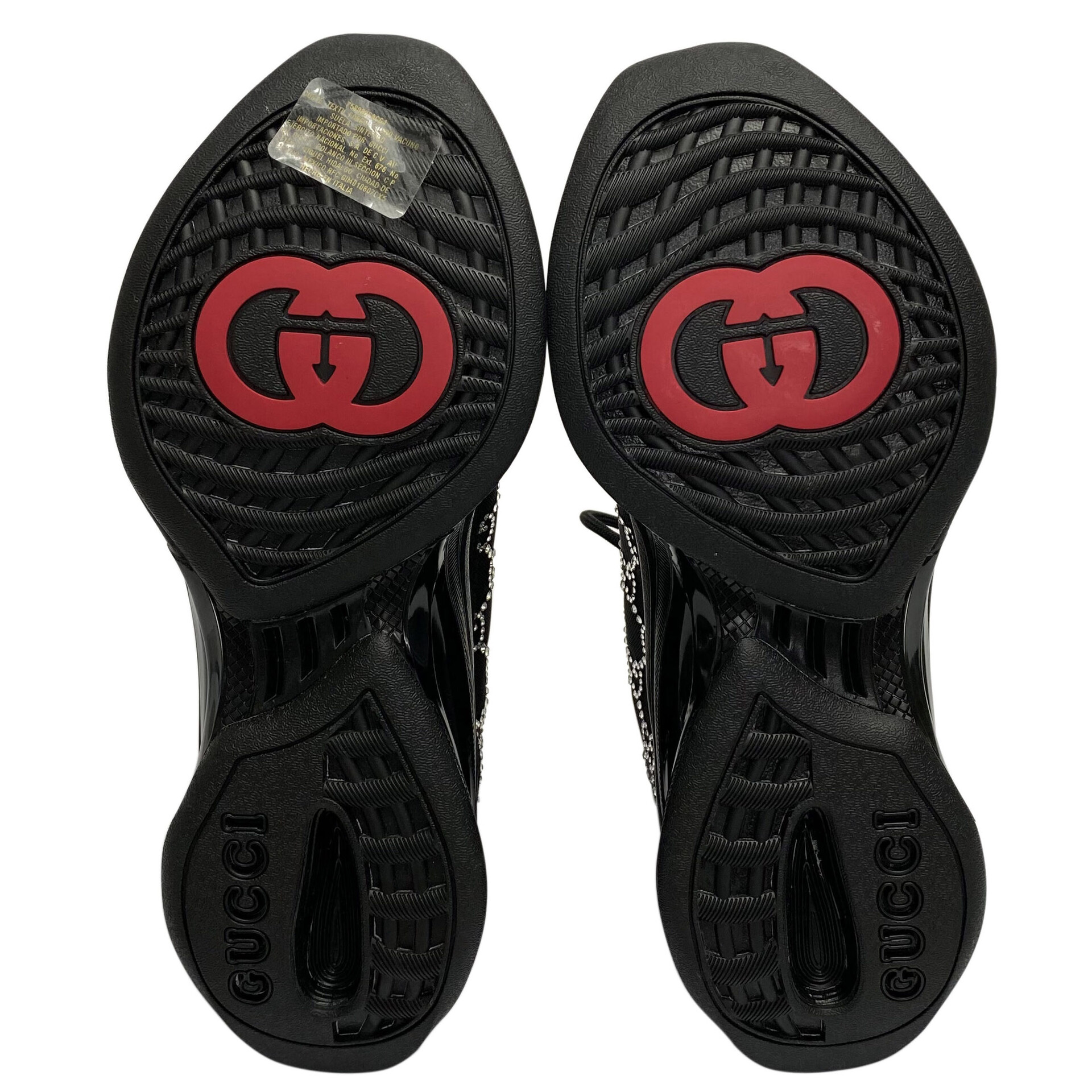 Tênis Gucci Run GG Crystais Preto