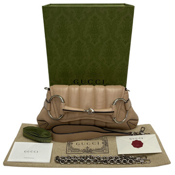 Bolsa Gucci Horsebit Chain Nude